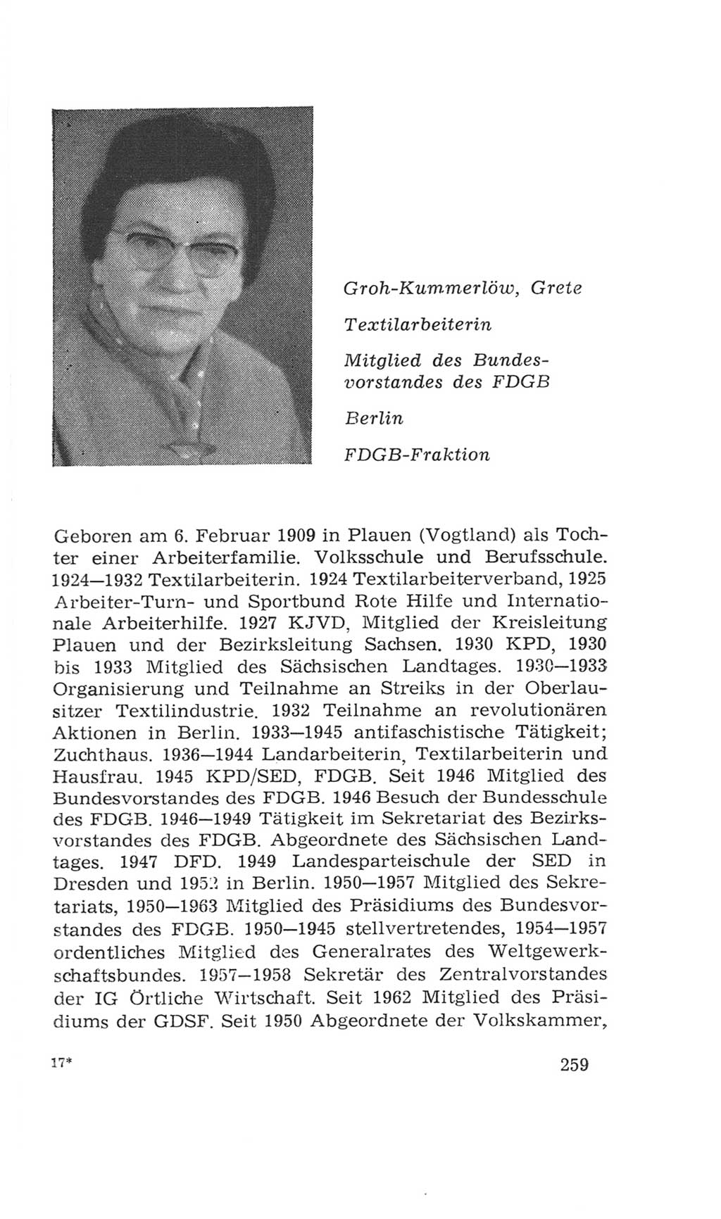 Volkskammer (VK) der Deutschen Demokratischen Republik (DDR), 4. Wahlperiode 1963-1967, Seite 259 (VK. DDR 4. WP. 1963-1967, S. 259)