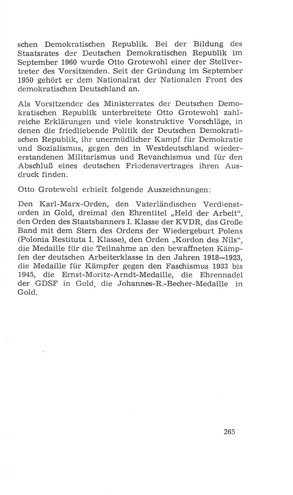 Volkskammer (VK) der Deutschen Demokratischen Republik (DDR), 4. Wahlperiode 1963-1967, Seite 265 (VK. DDR 4. WP. 1963-1967, S. 265)