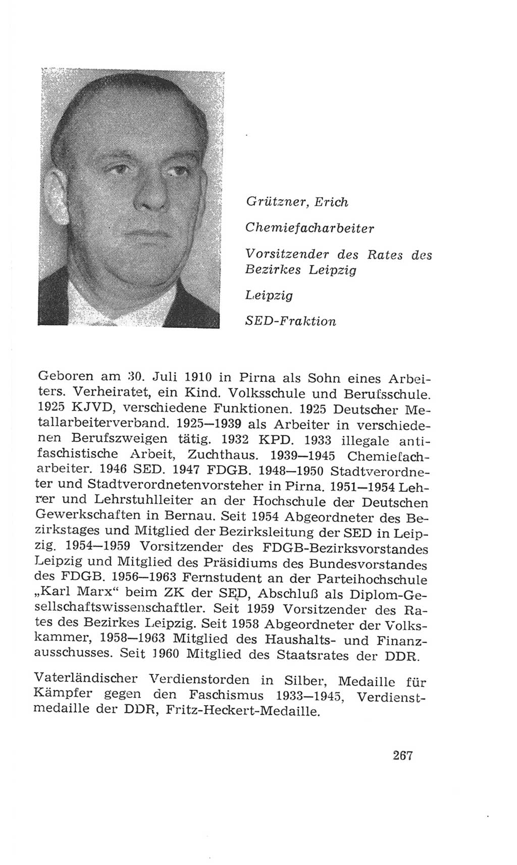 Volkskammer (VK) der Deutschen Demokratischen Republik (DDR), 4. Wahlperiode 1963-1967, Seite 267 (VK. DDR 4. WP. 1963-1967, S. 267)