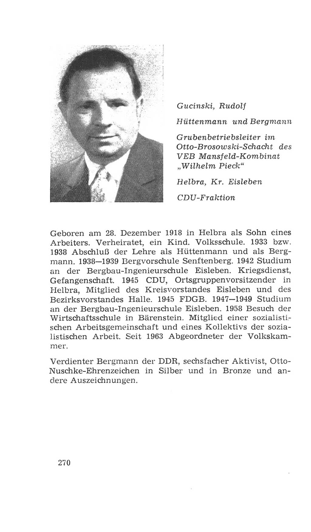 Volkskammer (VK) der Deutschen Demokratischen Republik (DDR), 4. Wahlperiode 1963-1967, Seite 270 (VK. DDR 4. WP. 1963-1967, S. 270)