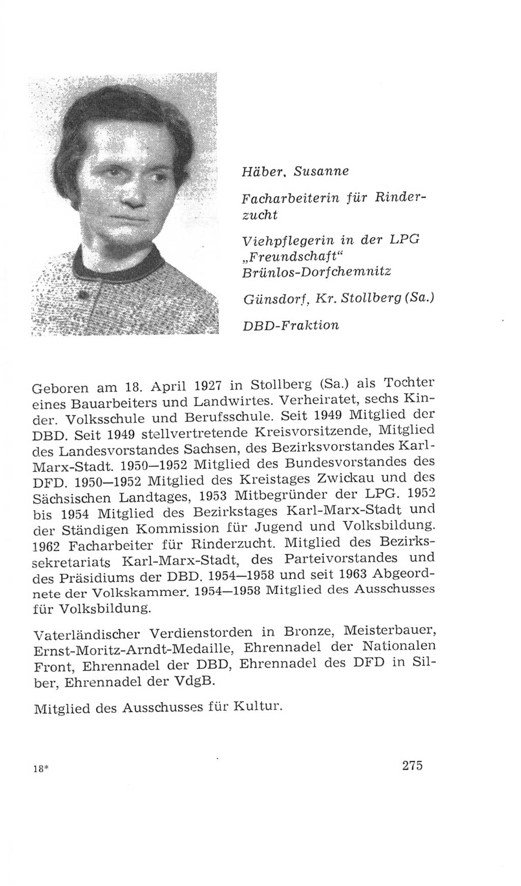 Volkskammer (VK) der Deutschen Demokratischen Republik (DDR), 4. Wahlperiode 1963-1967, Seite 275 (VK. DDR 4. WP. 1963-1967, S. 275)