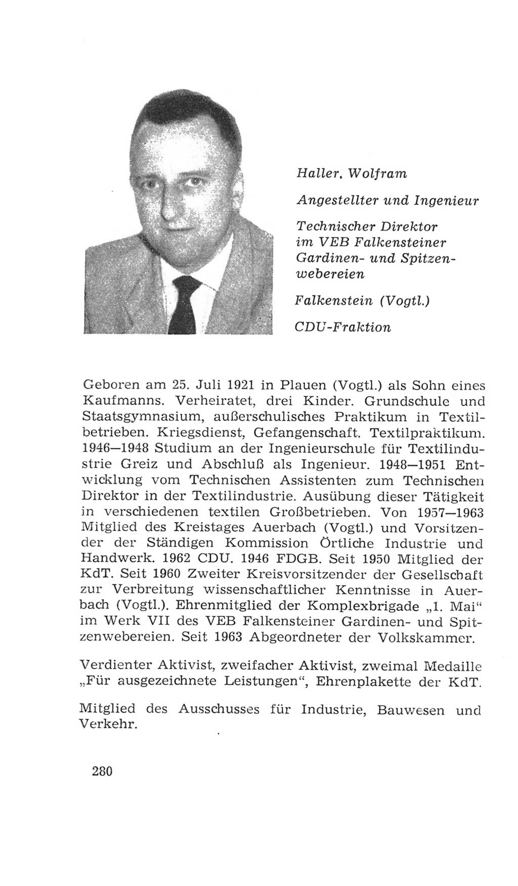 Volkskammer (VK) der Deutschen Demokratischen Republik (DDR), 4. Wahlperiode 1963-1967, Seite 280 (VK. DDR 4. WP. 1963-1967, S. 280)