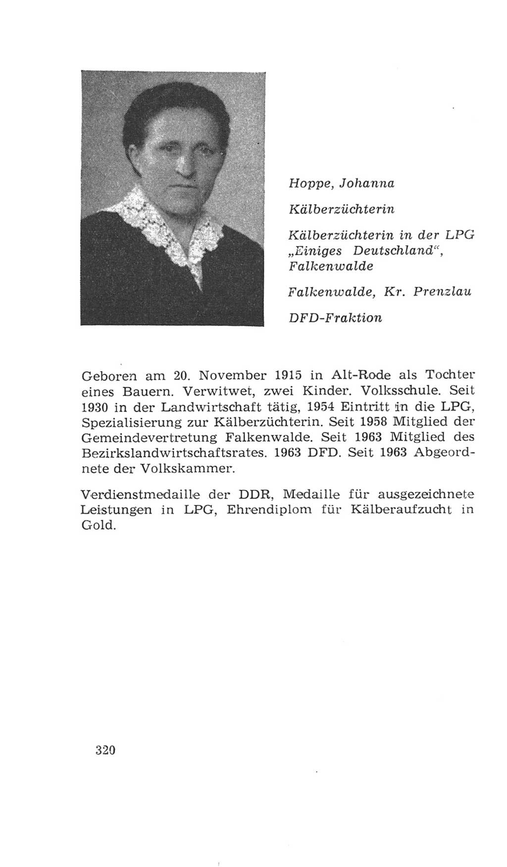 Volkskammer (VK) der Deutschen Demokratischen Republik (DDR), 4. Wahlperiode 1963-1967, Seite 320 (VK. DDR 4. WP. 1963-1967, S. 320)