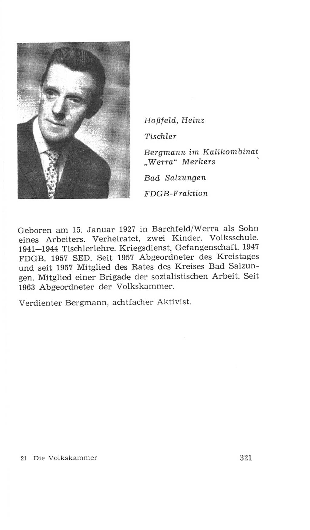 Volkskammer (VK) der Deutschen Demokratischen Republik (DDR), 4. Wahlperiode 1963-1967, Seite 321 (VK. DDR 4. WP. 1963-1967, S. 321)