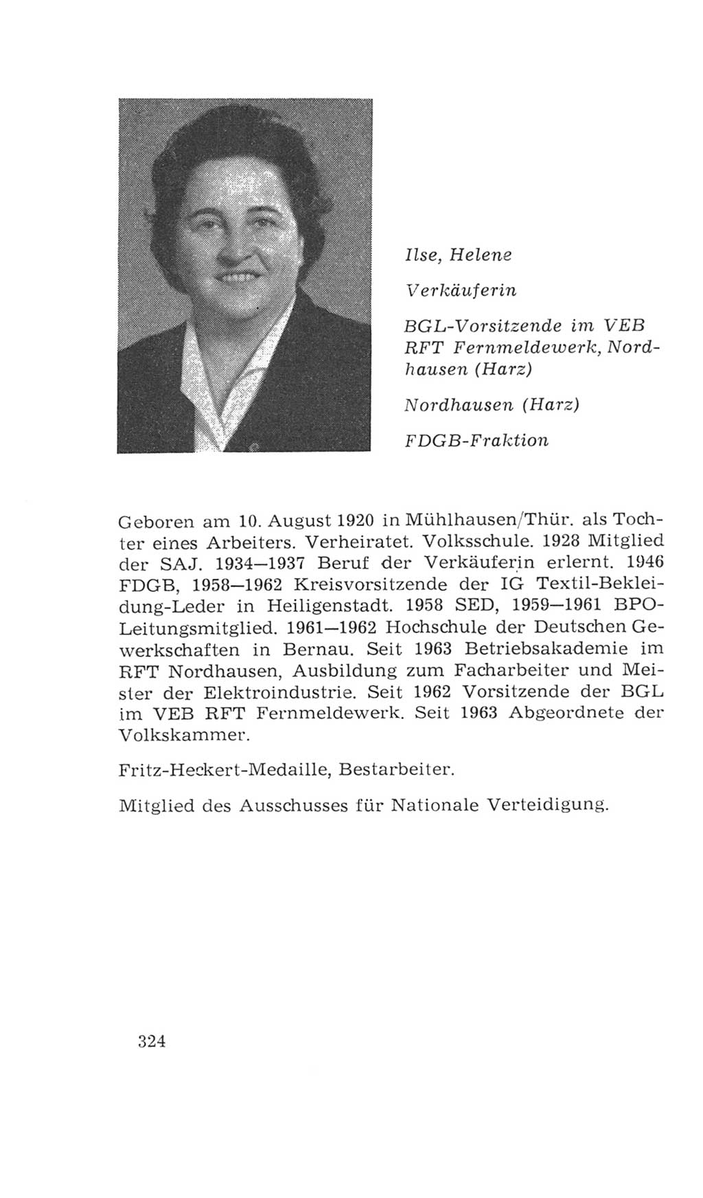 Volkskammer (VK) der Deutschen Demokratischen Republik (DDR), 4. Wahlperiode 1963-1967, Seite 324 (VK. DDR 4. WP. 1963-1967, S. 324)