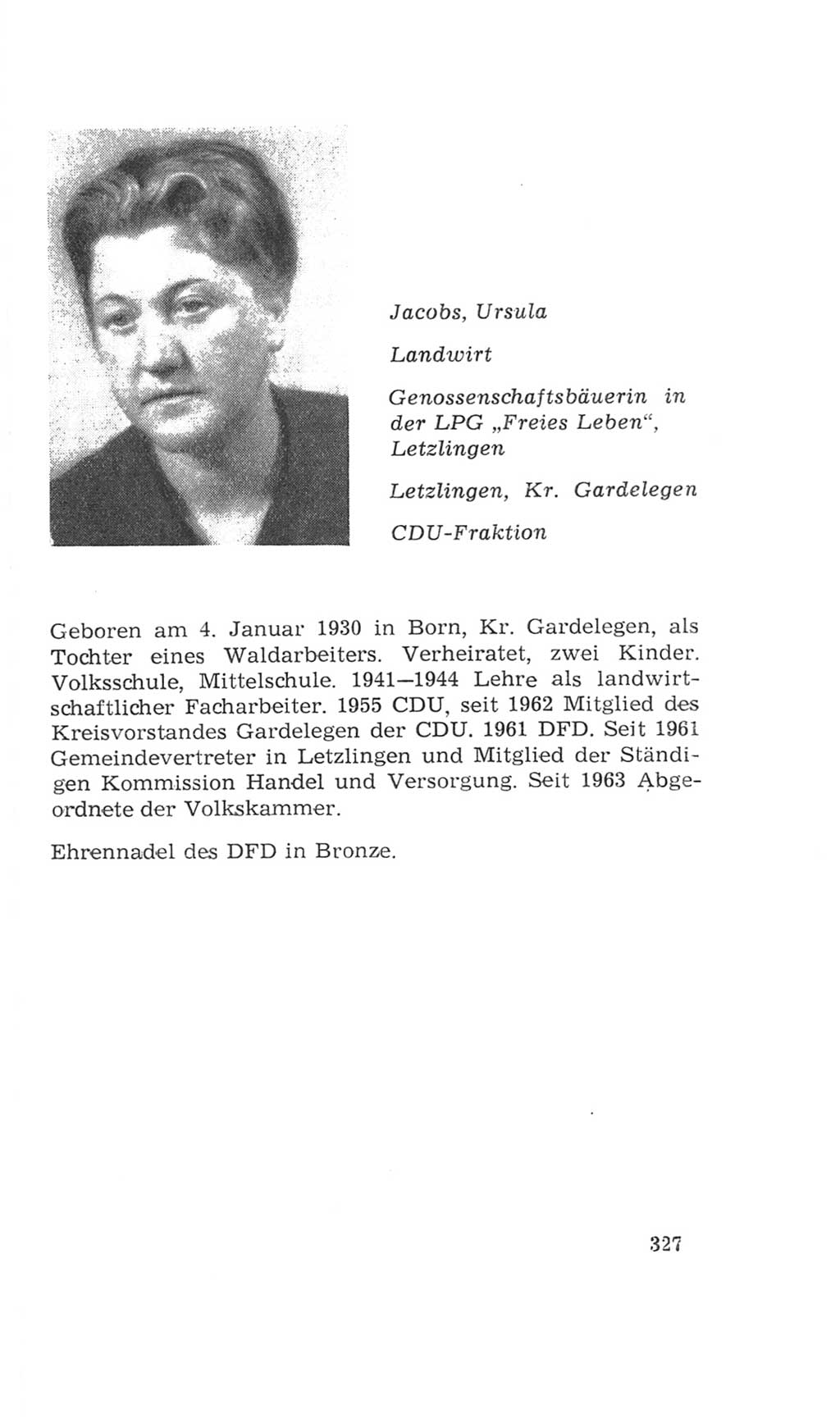 Volkskammer (VK) der Deutschen Demokratischen Republik (DDR), 4. Wahlperiode 1963-1967, Seite 327 (VK. DDR 4. WP. 1963-1967, S. 327)