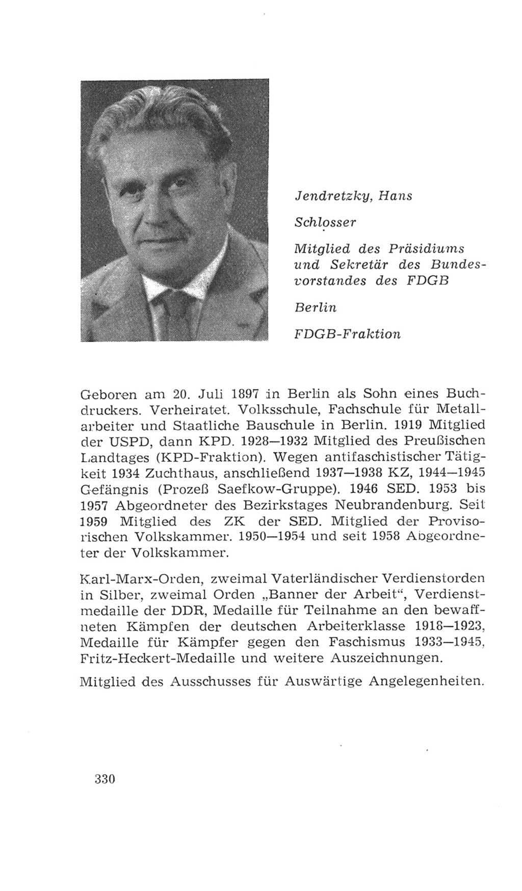 Volkskammer (VK) der Deutschen Demokratischen Republik (DDR), 4. Wahlperiode 1963-1967, Seite 330 (VK. DDR 4. WP. 1963-1967, S. 330)