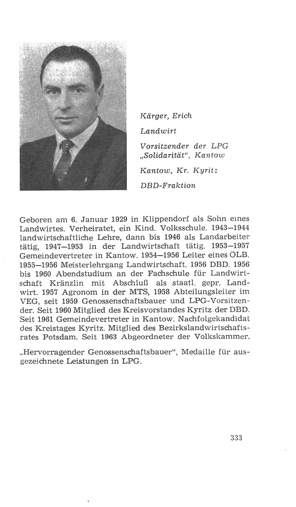 Volkskammer (VK) der Deutschen Demokratischen Republik (DDR), 4. Wahlperiode 1963-1967, Seite 333 (VK. DDR 4. WP. 1963-1967, S. 333)