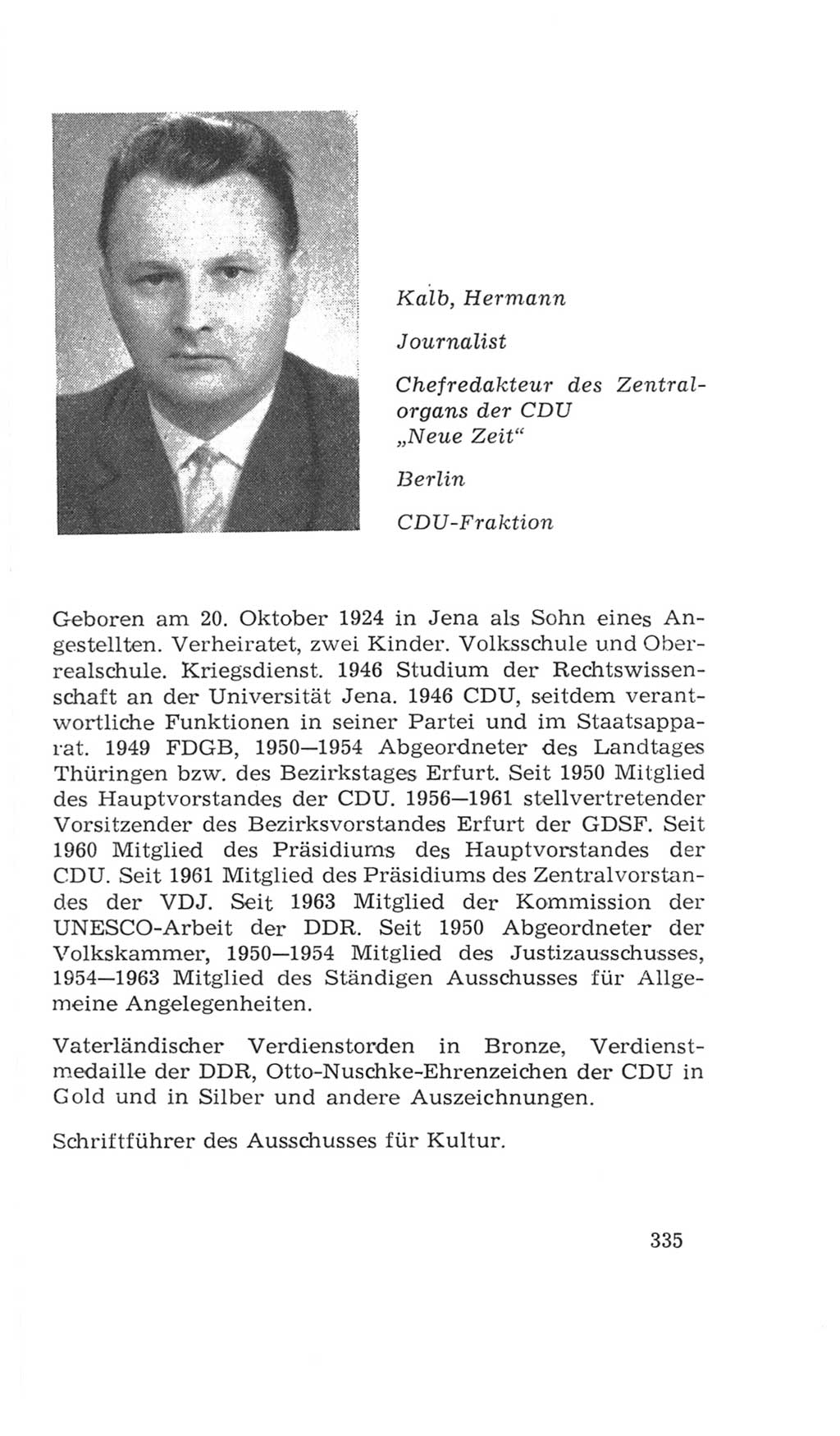 Volkskammer (VK) der Deutschen Demokratischen Republik (DDR), 4. Wahlperiode 1963-1967, Seite 335 (VK. DDR 4. WP. 1963-1967, S. 335)
