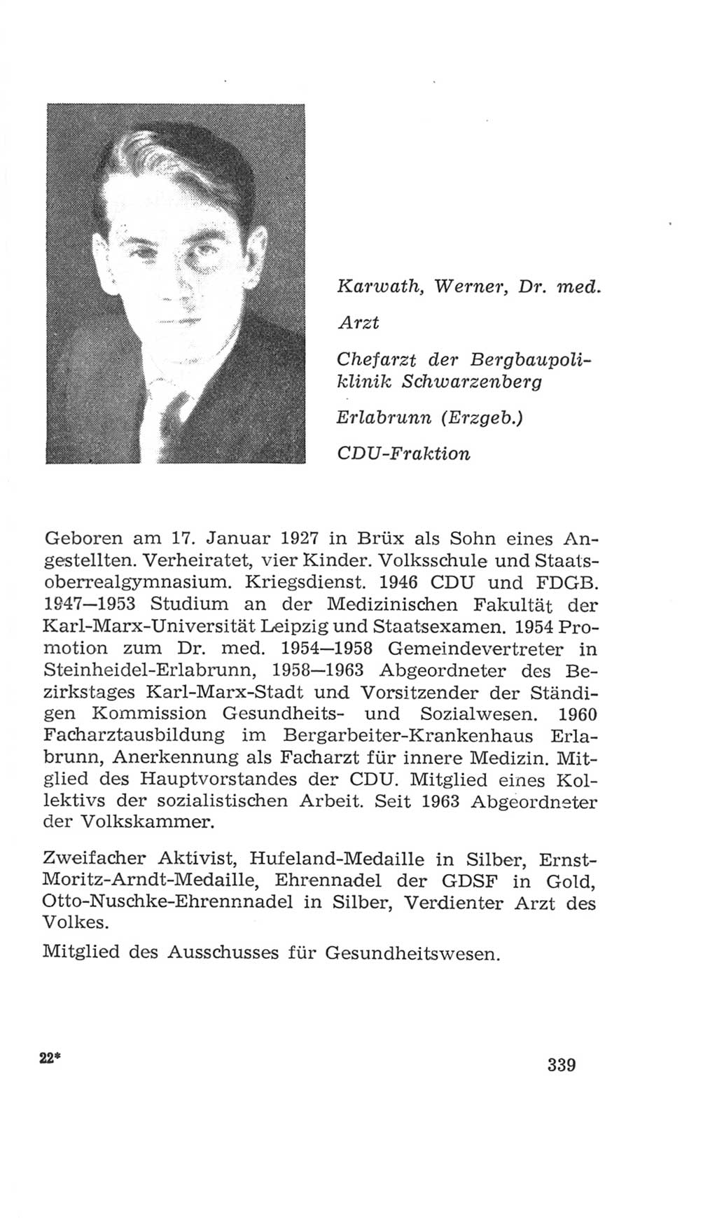 Volkskammer (VK) der Deutschen Demokratischen Republik (DDR), 4. Wahlperiode 1963-1967, Seite 339 (VK. DDR 4. WP. 1963-1967, S. 339)