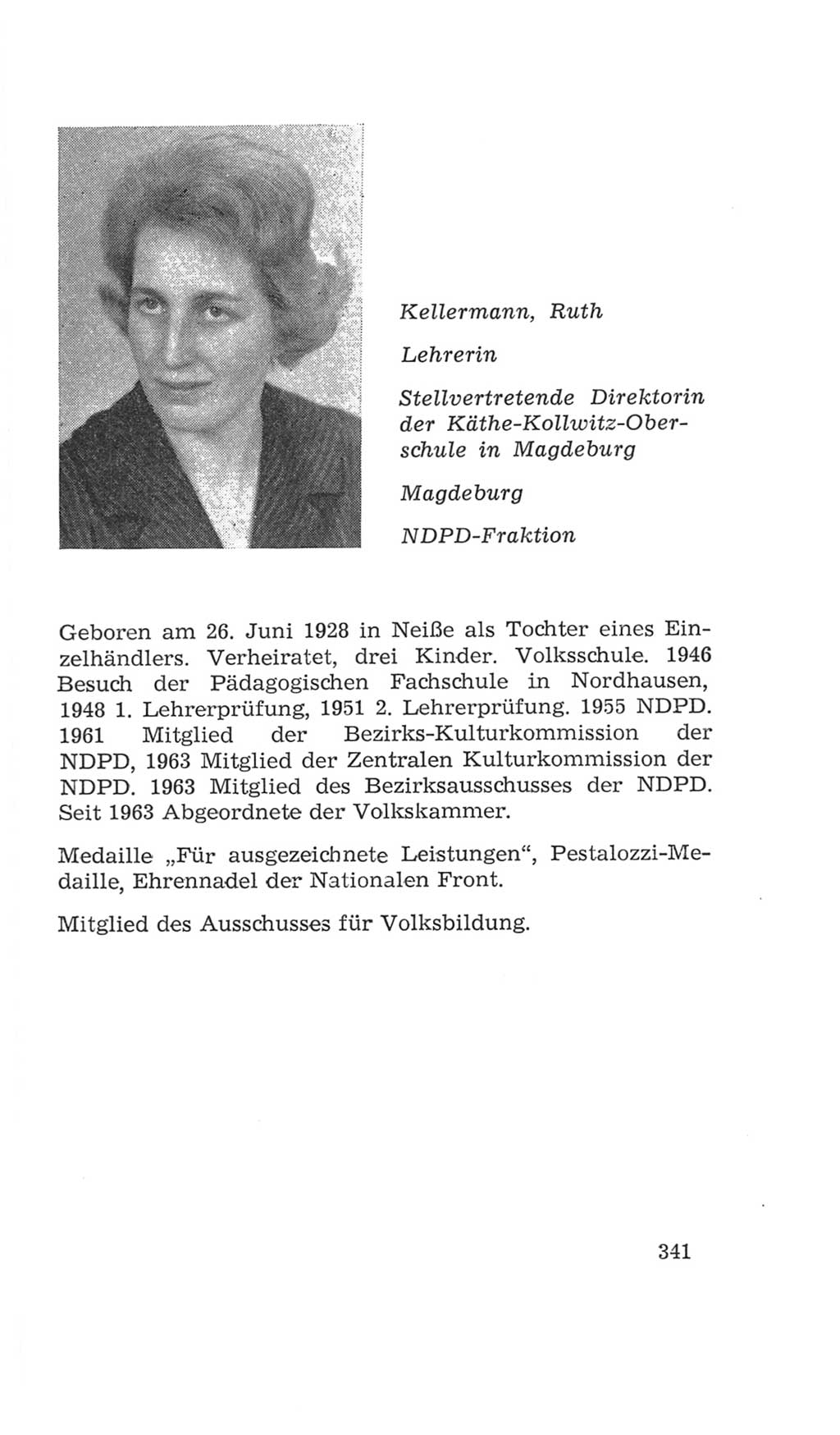 Volkskammer (VK) der Deutschen Demokratischen Republik (DDR), 4. Wahlperiode 1963-1967, Seite 341 (VK. DDR 4. WP. 1963-1967, S. 341)