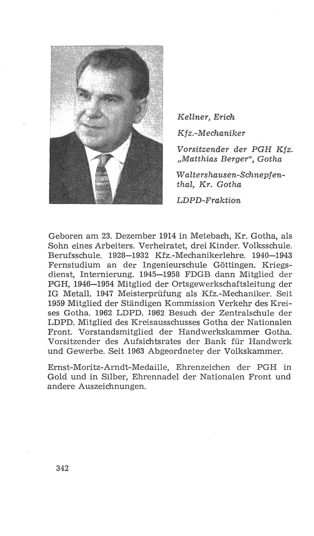Volkskammer (VK) der Deutschen Demokratischen Republik (DDR), 4. Wahlperiode 1963-1967, Seite 342 (VK. DDR 4. WP. 1963-1967, S. 342)