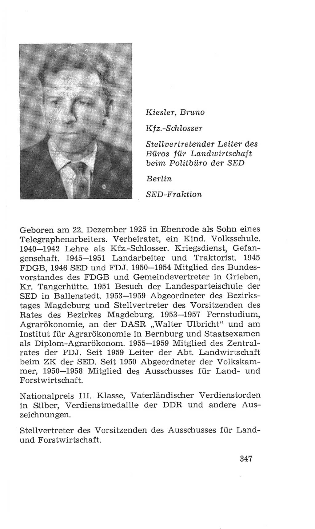 Volkskammer (VK) der Deutschen Demokratischen Republik (DDR), 4. Wahlperiode 1963-1967, Seite 347 (VK. DDR 4. WP. 1963-1967, S. 347)