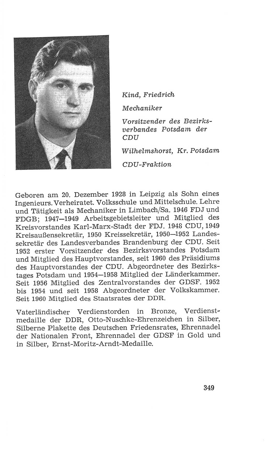 Volkskammer (VK) der Deutschen Demokratischen Republik (DDR), 4. Wahlperiode 1963-1967, Seite 349 (VK. DDR 4. WP. 1963-1967, S. 349)