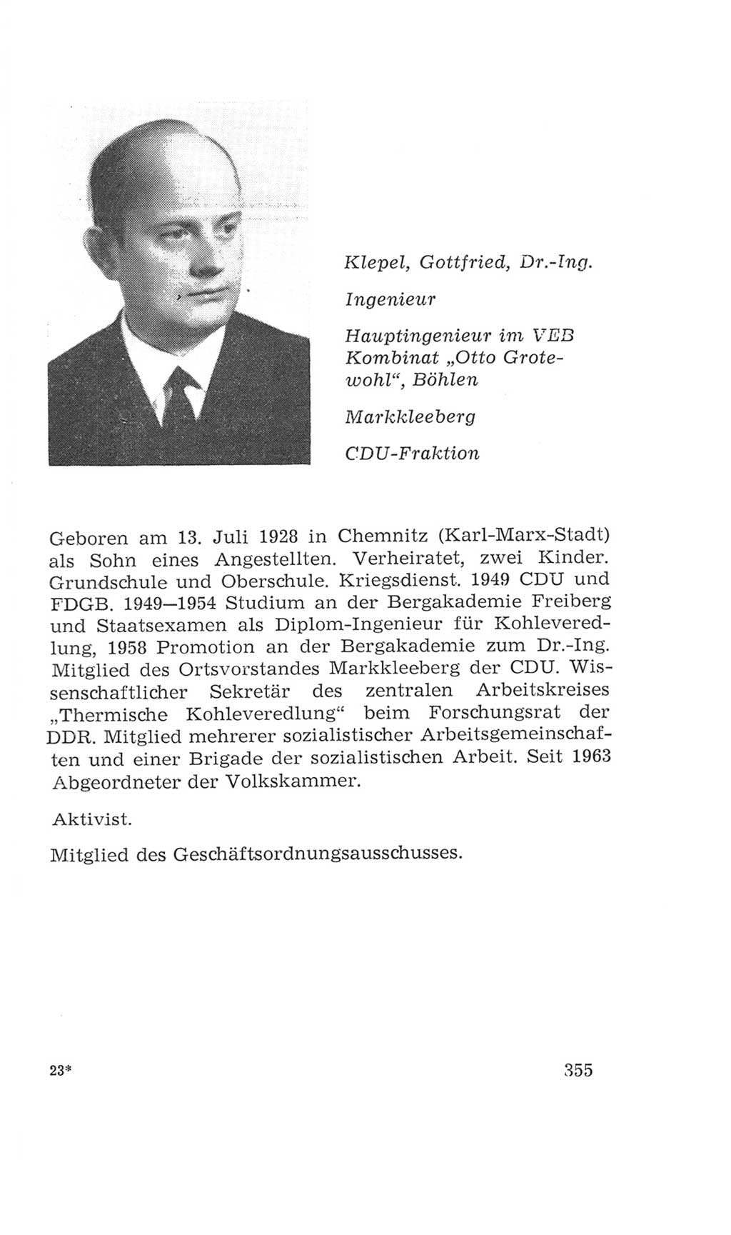 Volkskammer (VK) der Deutschen Demokratischen Republik (DDR), 4. Wahlperiode 1963-1967, Seite 355 (VK. DDR 4. WP. 1963-1967, S. 355)