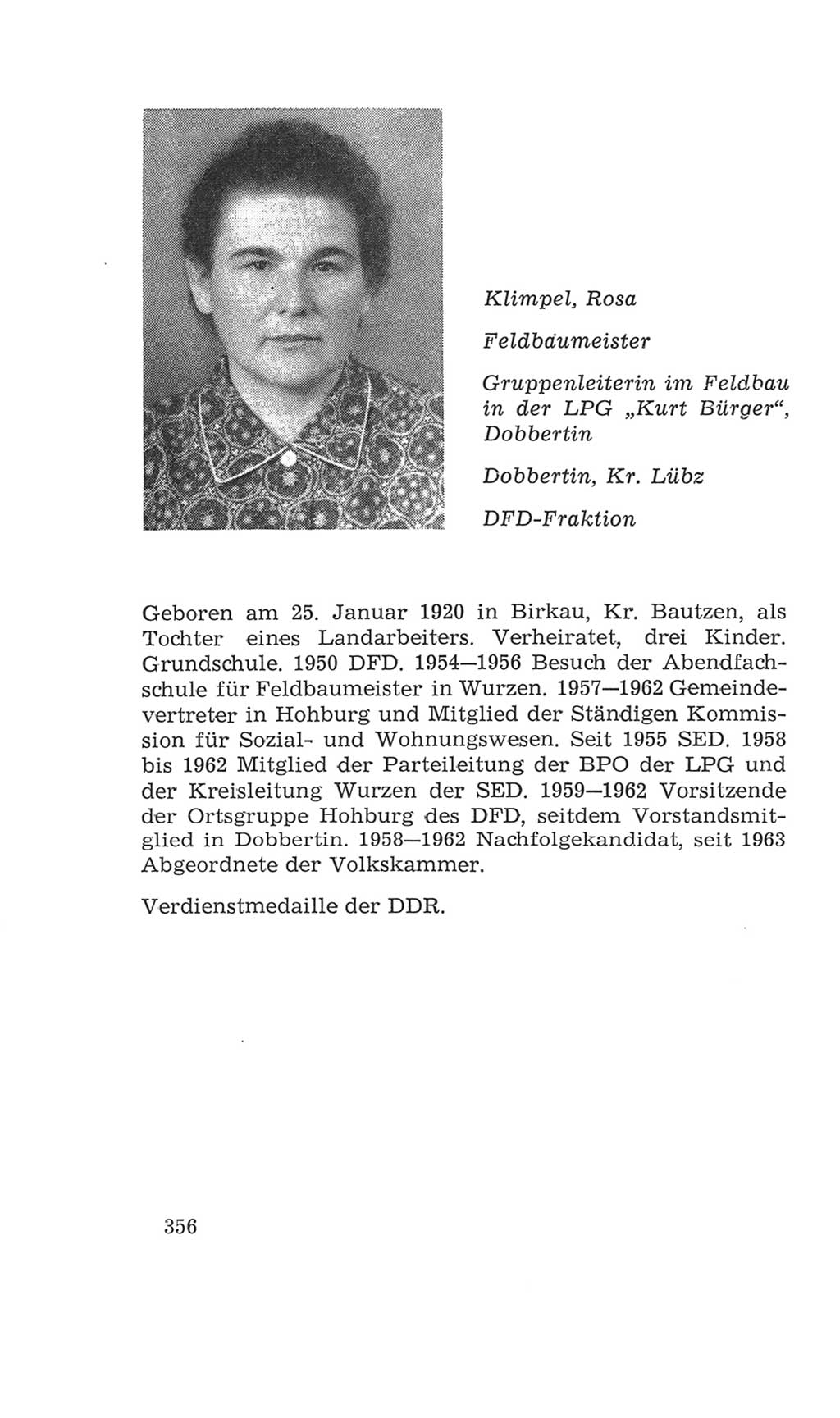 Volkskammer (VK) der Deutschen Demokratischen Republik (DDR), 4. Wahlperiode 1963-1967, Seite 356 (VK. DDR 4. WP. 1963-1967, S. 356)