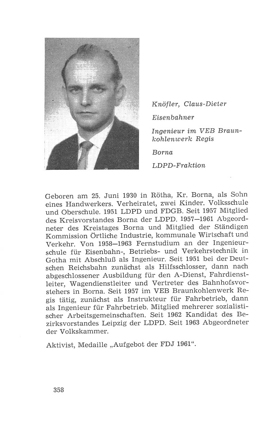 Volkskammer (VK) der Deutschen Demokratischen Republik (DDR), 4. Wahlperiode 1963-1967, Seite 358 (VK. DDR 4. WP. 1963-1967, S. 358)