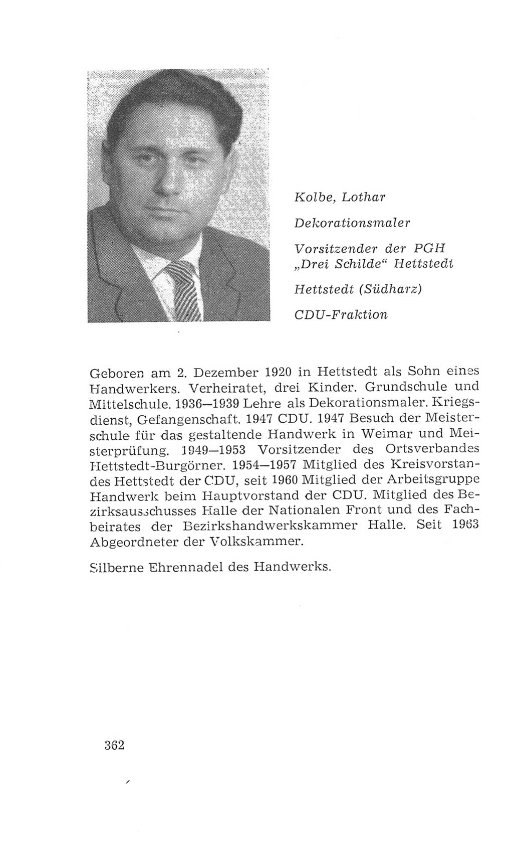 Volkskammer (VK) der Deutschen Demokratischen Republik (DDR), 4. Wahlperiode 1963-1967, Seite 362 (VK. DDR 4. WP. 1963-1967, S. 362)