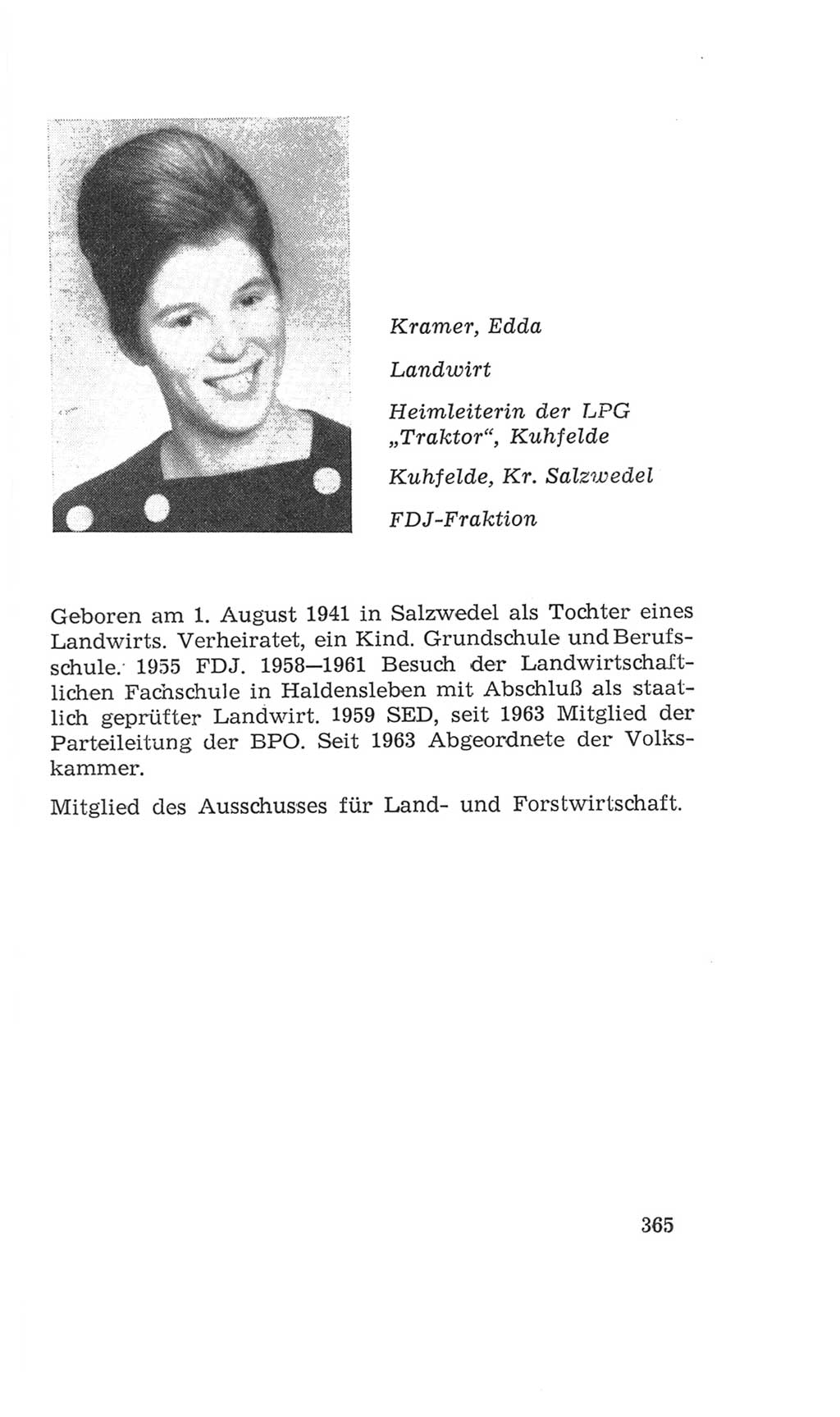 Volkskammer (VK) der Deutschen Demokratischen Republik (DDR), 4. Wahlperiode 1963-1967, Seite 365 (VK. DDR 4. WP. 1963-1967, S. 365)