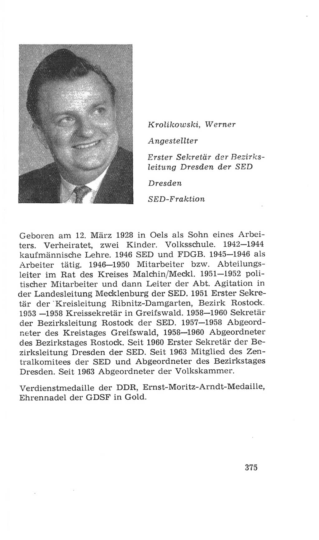 Volkskammer (VK) der Deutschen Demokratischen Republik (DDR), 4. Wahlperiode 1963-1967, Seite 375 (VK. DDR 4. WP. 1963-1967, S. 375)