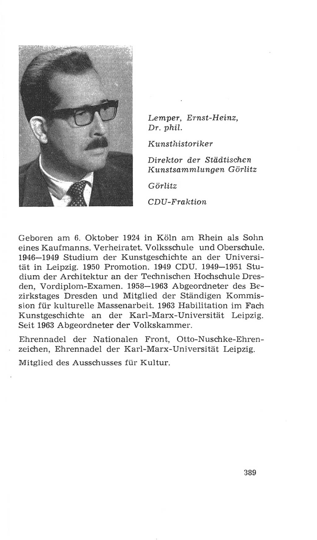 Volkskammer (VK) der Deutschen Demokratischen Republik (DDR), 4. Wahlperiode 1963-1967, Seite 389 (VK. DDR 4. WP. 1963-1967, S. 389)