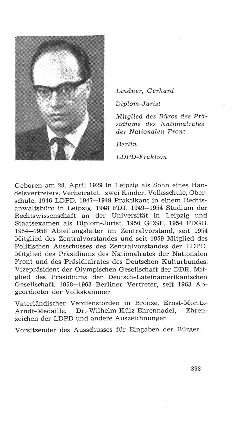 Volkskammer (VK) der Deutschen Demokratischen Republik (DDR), 4. Wahlperiode 1963-1967, Seite 393 (VK. DDR 4. WP. 1963-1967, S. 393)