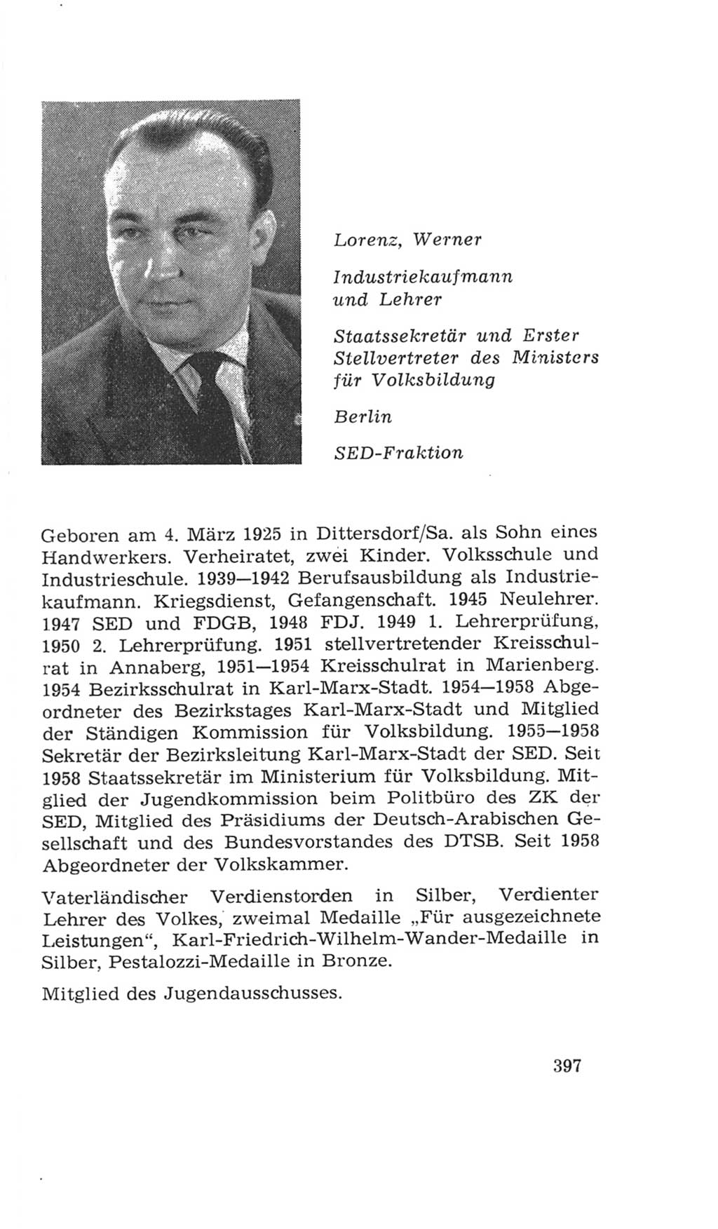 Volkskammer (VK) der Deutschen Demokratischen Republik (DDR), 4. Wahlperiode 1963-1967, Seite 397 (VK. DDR 4. WP. 1963-1967, S. 397)