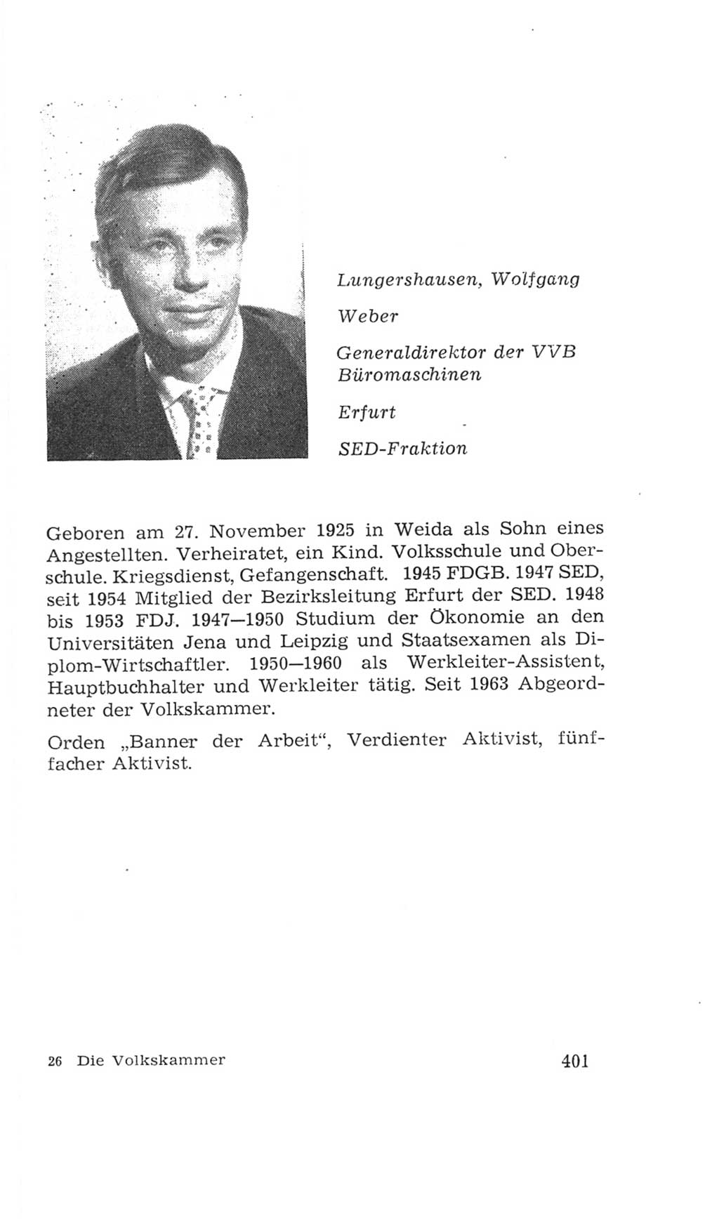 Volkskammer (VK) der Deutschen Demokratischen Republik (DDR), 4. Wahlperiode 1963-1967, Seite 401 (VK. DDR 4. WP. 1963-1967, S. 401)