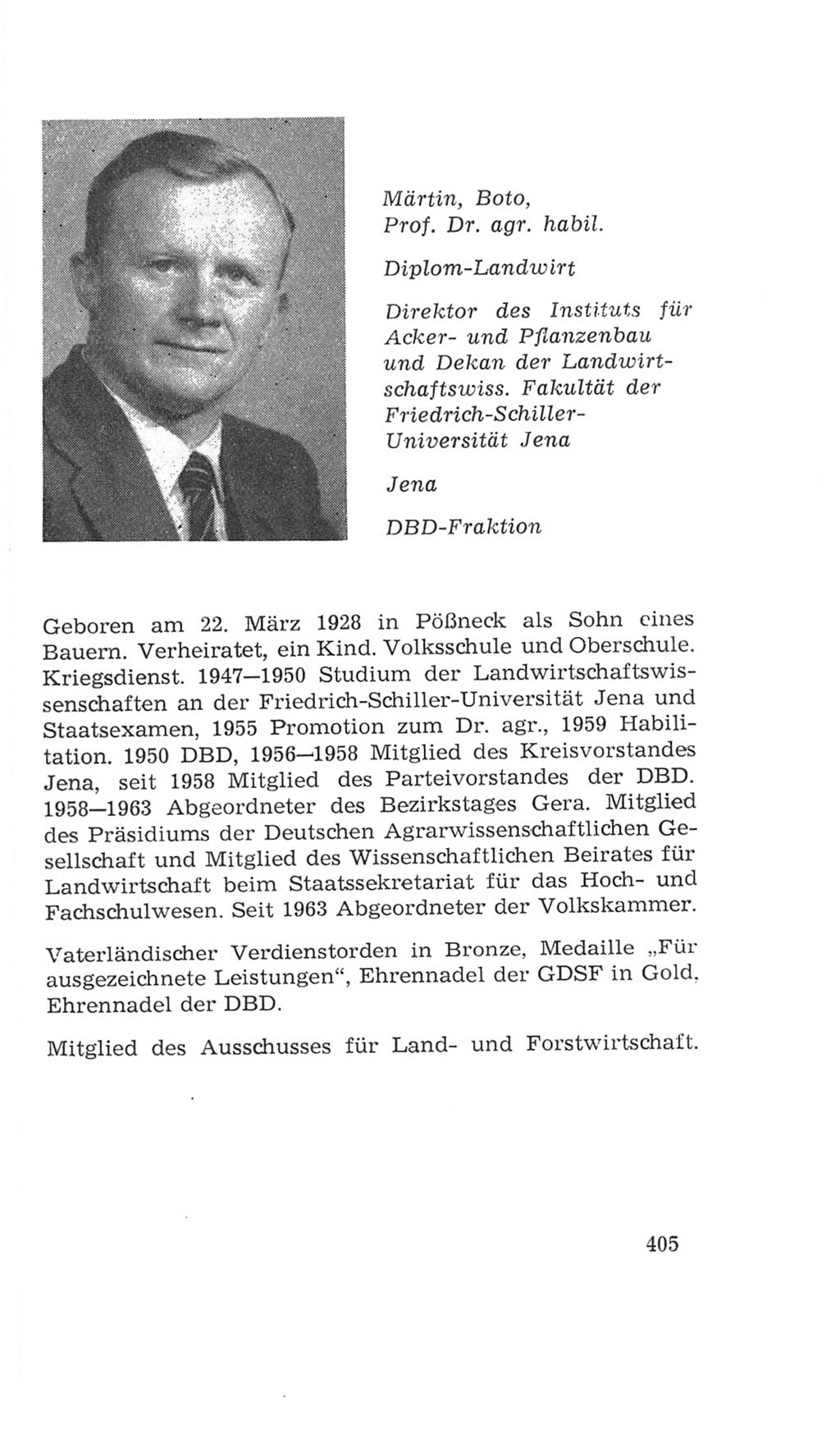Volkskammer (VK) der Deutschen Demokratischen Republik (DDR), 4. Wahlperiode 1963-1967, Seite 405 (VK. DDR 4. WP. 1963-1967, S. 405)