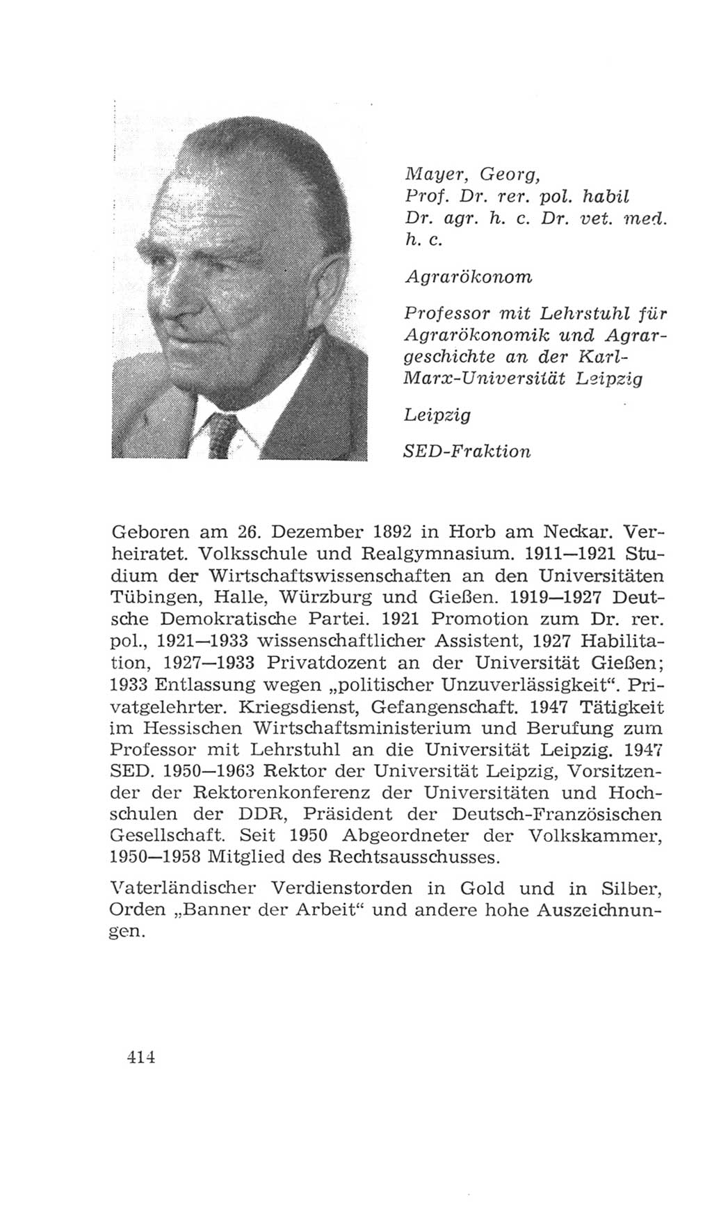 Volkskammer (VK) der Deutschen Demokratischen Republik (DDR), 4. Wahlperiode 1963-1967, Seite 414 (VK. DDR 4. WP. 1963-1967, S. 414)