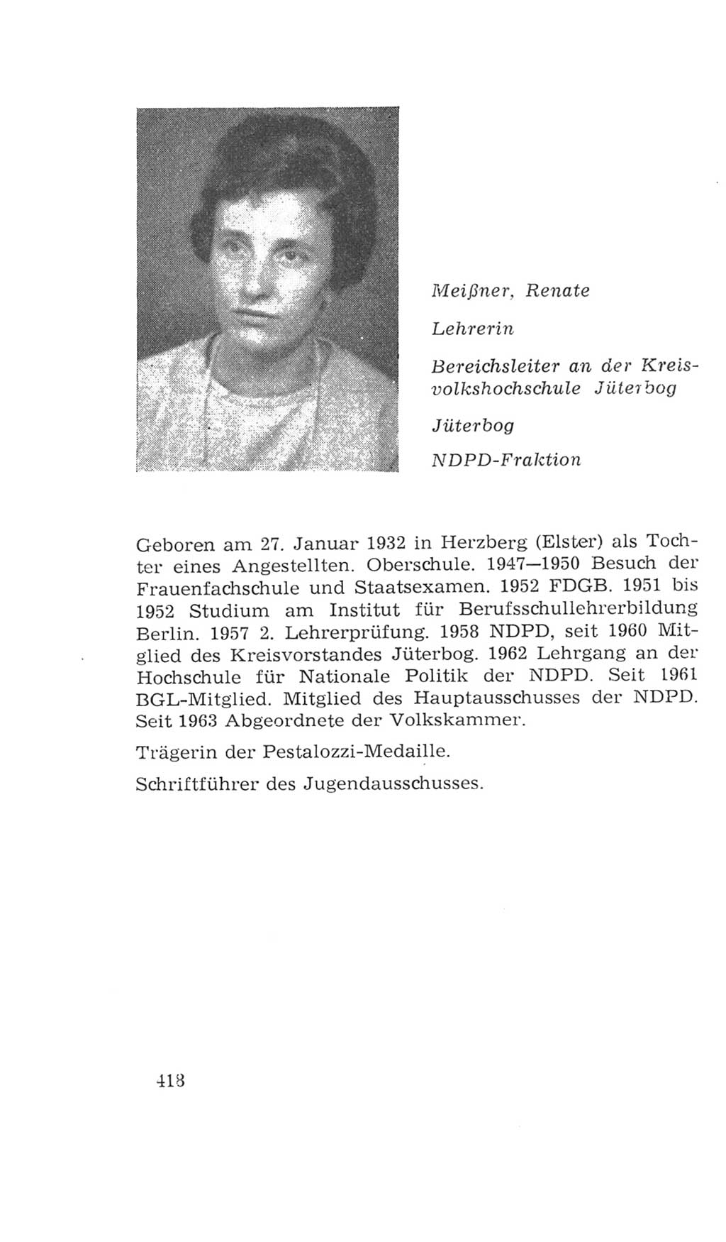 Volkskammer (VK) der Deutschen Demokratischen Republik (DDR), 4. Wahlperiode 1963-1967, Seite 418 (VK. DDR 4. WP. 1963-1967, S. 418)