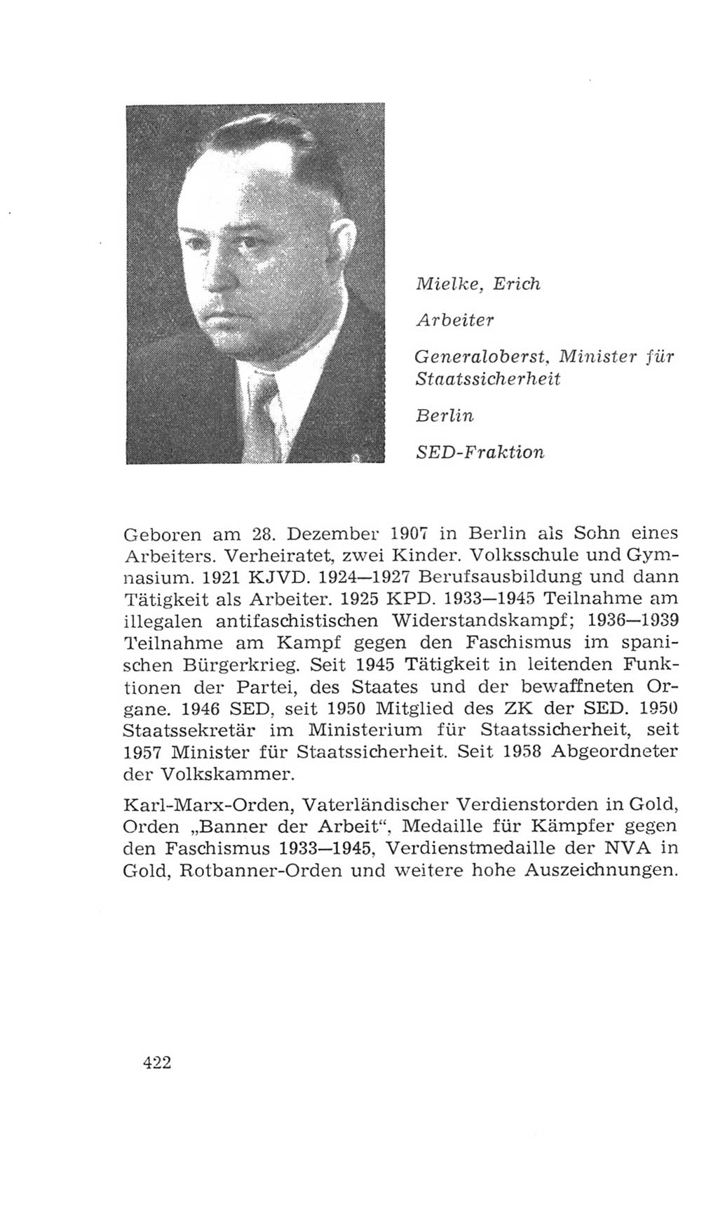 Volkskammer (VK) der Deutschen Demokratischen Republik (DDR), 4. Wahlperiode 1963-1967, Seite 422 (VK. DDR 4. WP. 1963-1967, S. 422)