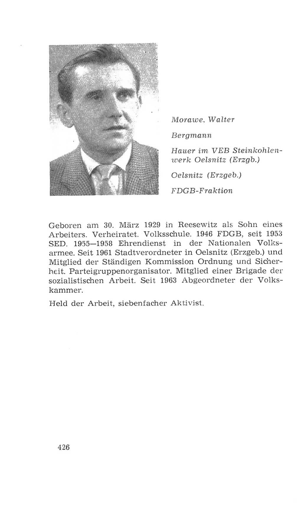 Volkskammer (VK) der Deutschen Demokratischen Republik (DDR), 4. Wahlperiode 1963-1967, Seite 426 (VK. DDR 4. WP. 1963-1967, S. 426)