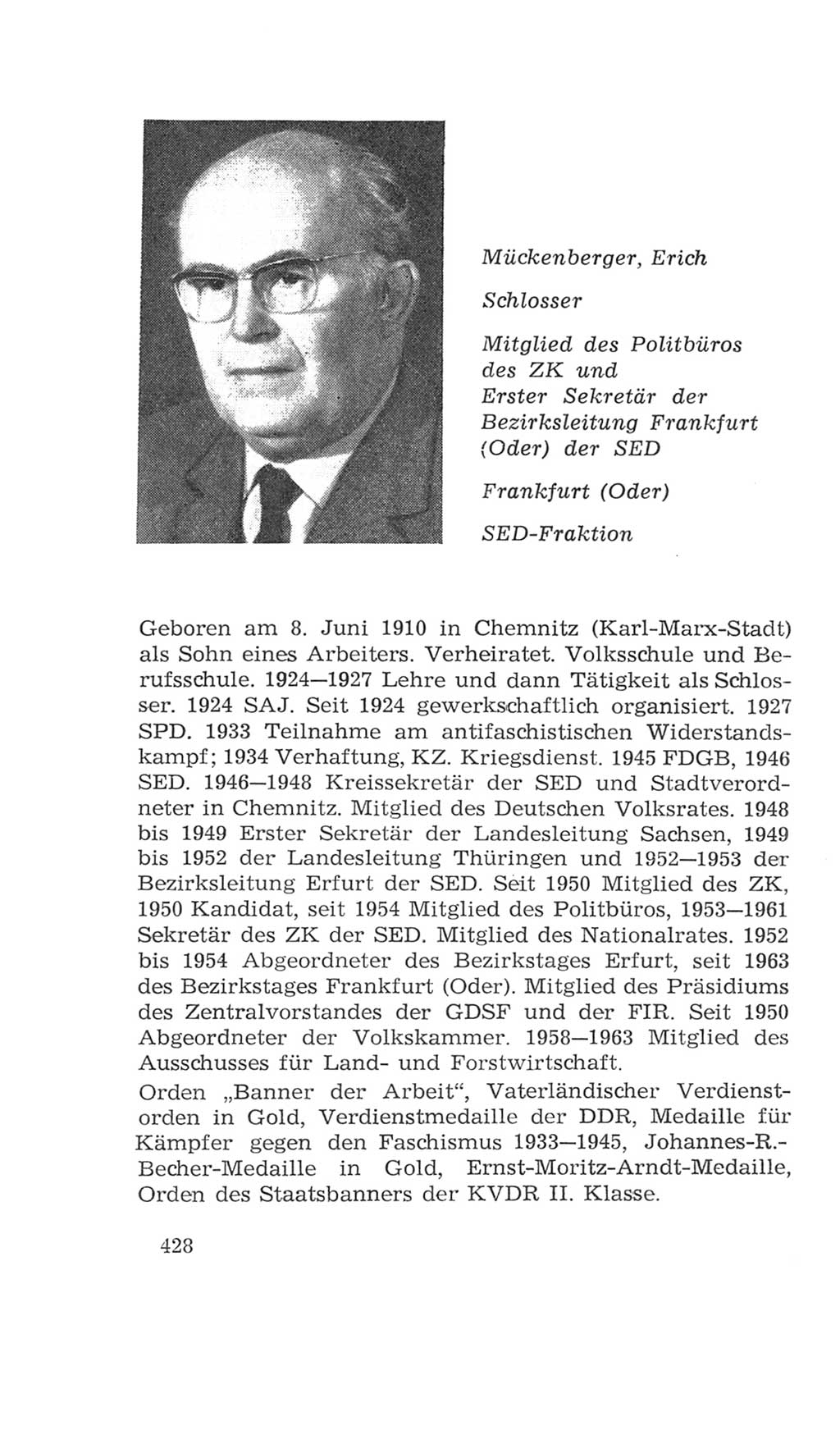 Volkskammer (VK) der Deutschen Demokratischen Republik (DDR), 4. Wahlperiode 1963-1967, Seite 428 (VK. DDR 4. WP. 1963-1967, S. 428)