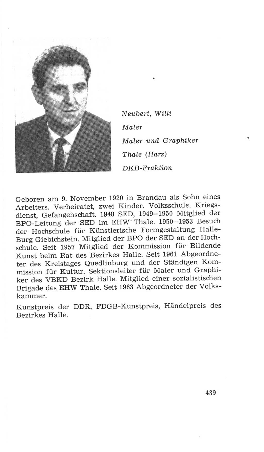 Volkskammer (VK) der Deutschen Demokratischen Republik (DDR), 4. Wahlperiode 1963-1967, Seite 439 (VK. DDR 4. WP. 1963-1967, S. 439)