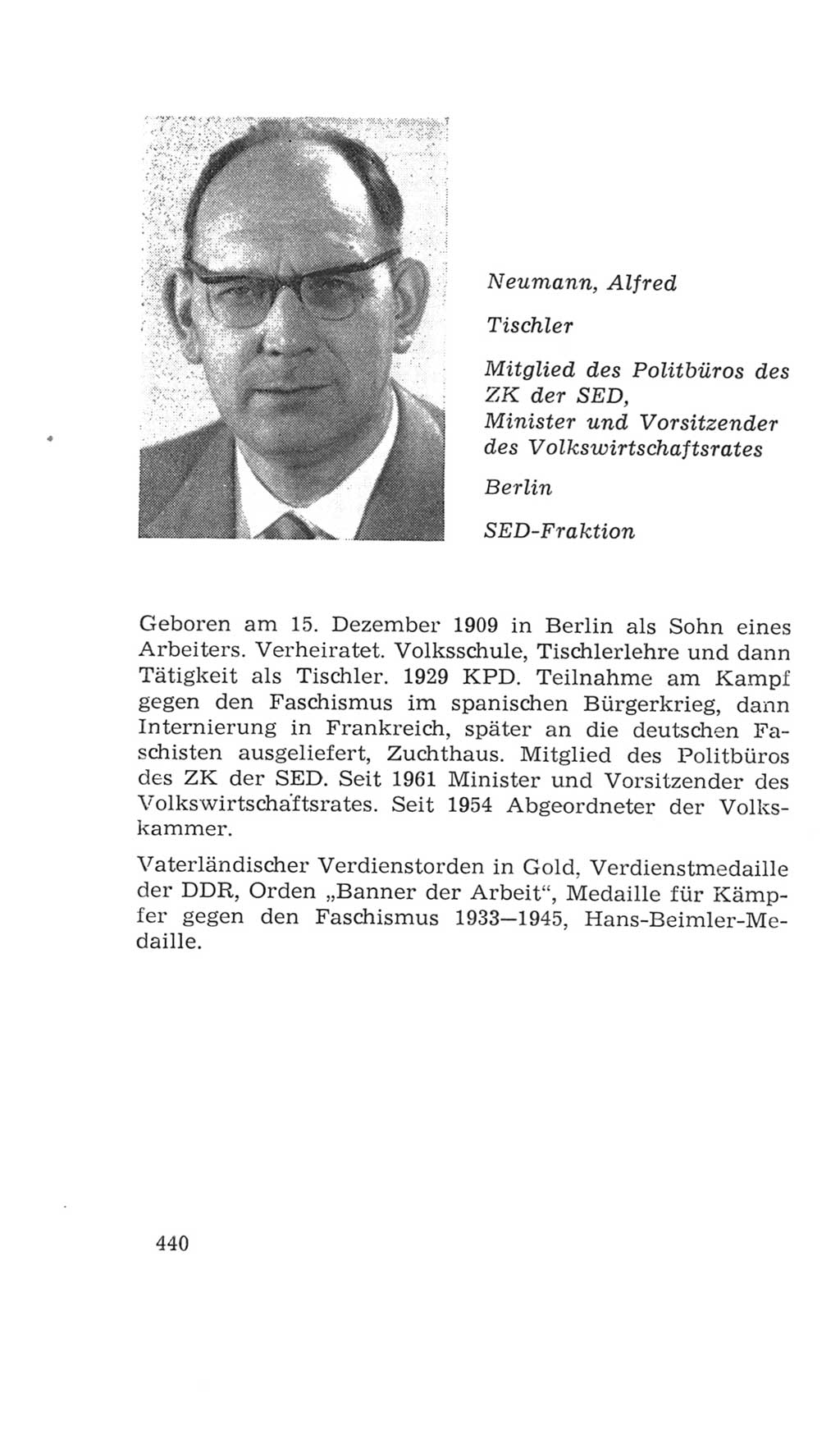Volkskammer (VK) der Deutschen Demokratischen Republik (DDR), 4. Wahlperiode 1963-1967, Seite 440 (VK. DDR 4. WP. 1963-1967, S. 440)