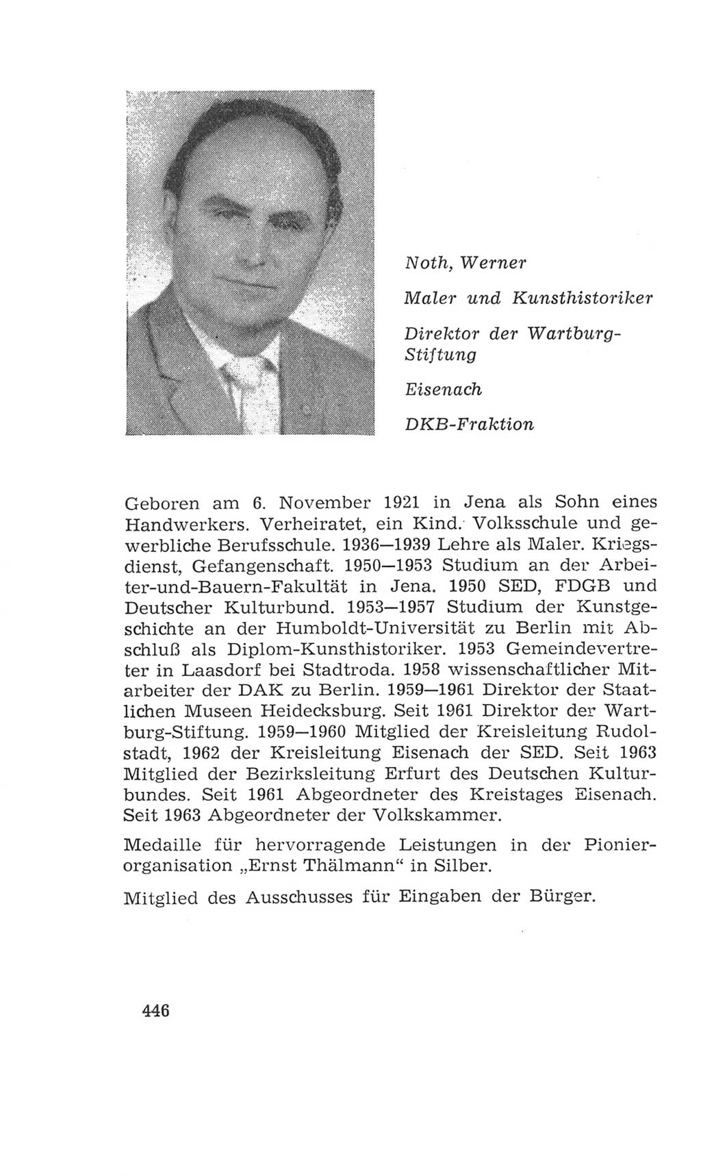 Volkskammer (VK) der Deutschen Demokratischen Republik (DDR), 4. Wahlperiode 1963-1967, Seite 446 (VK. DDR 4. WP. 1963-1967, S. 446)