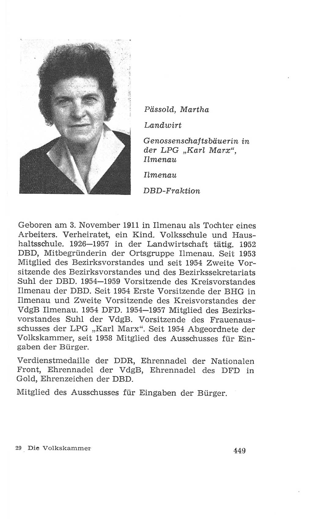 Volkskammer (VK) der Deutschen Demokratischen Republik (DDR), 4. Wahlperiode 1963-1967, Seite 449 (VK. DDR 4. WP. 1963-1967, S. 449)