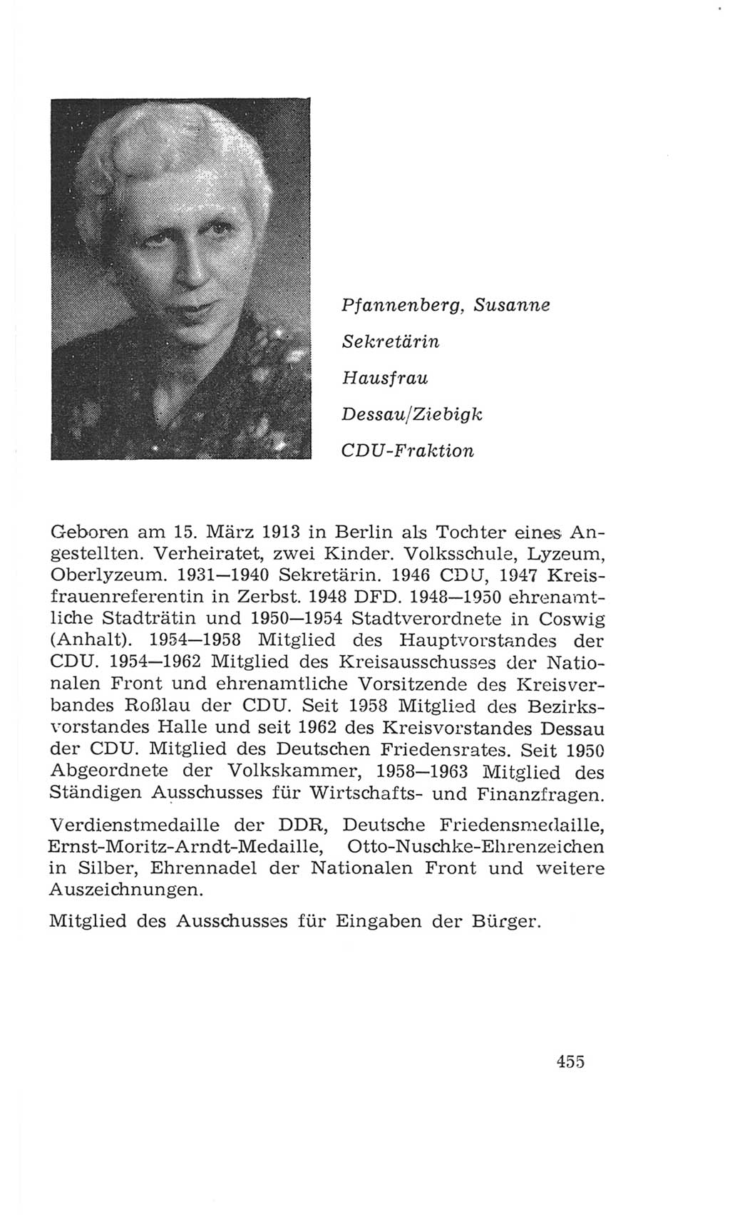 Volkskammer (VK) der Deutschen Demokratischen Republik (DDR), 4. Wahlperiode 1963-1967, Seite 455 (VK. DDR 4. WP. 1963-1967, S. 455)