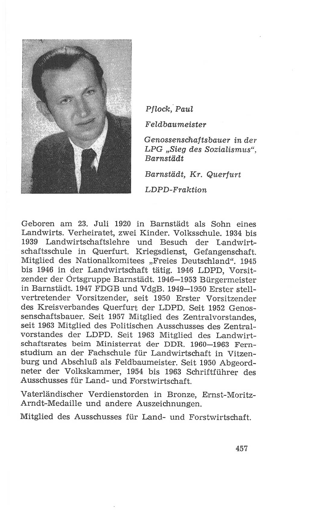 Volkskammer (VK) der Deutschen Demokratischen Republik (DDR), 4. Wahlperiode 1963-1967, Seite 457 (VK. DDR 4. WP. 1963-1967, S. 457)