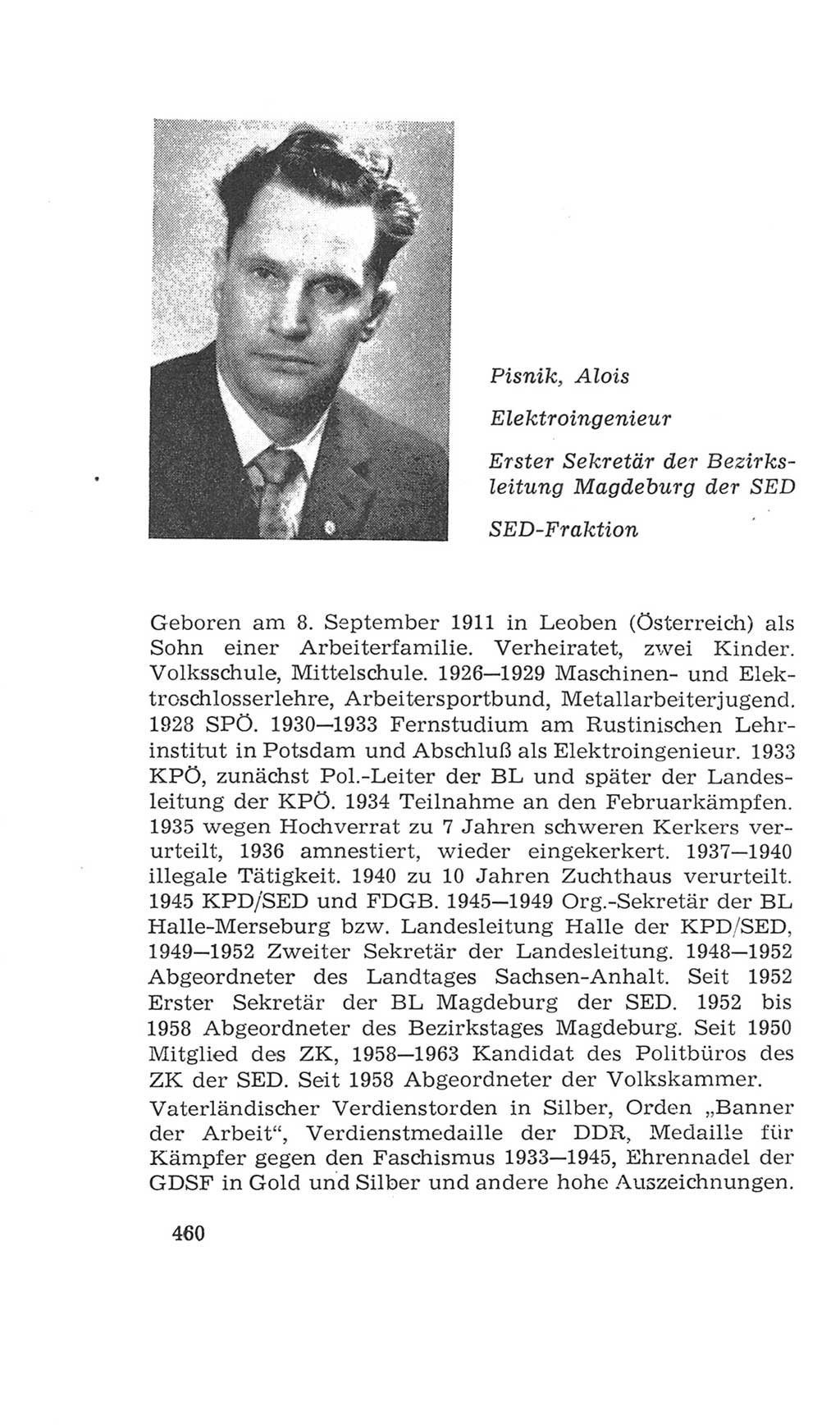 Volkskammer (VK) der Deutschen Demokratischen Republik (DDR), 4. Wahlperiode 1963-1967, Seite 460 (VK. DDR 4. WP. 1963-1967, S. 460)