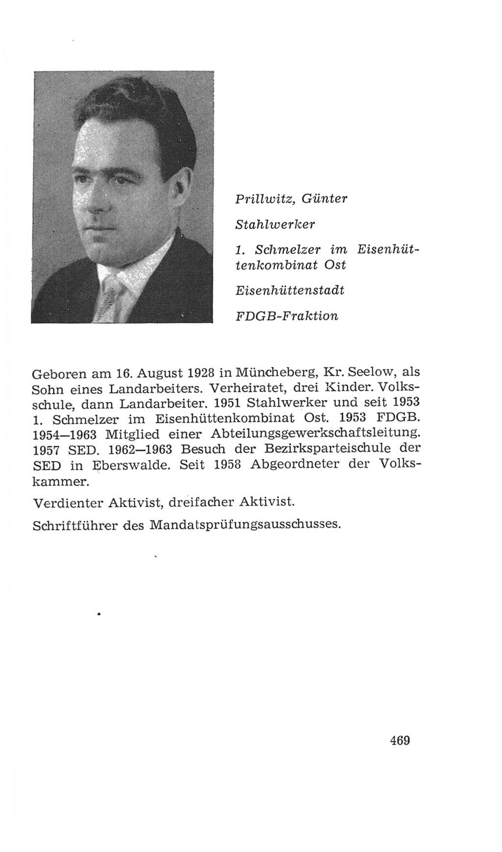 Volkskammer (VK) der Deutschen Demokratischen Republik (DDR), 4. Wahlperiode 1963-1967, Seite 469 (VK. DDR 4. WP. 1963-1967, S. 469)