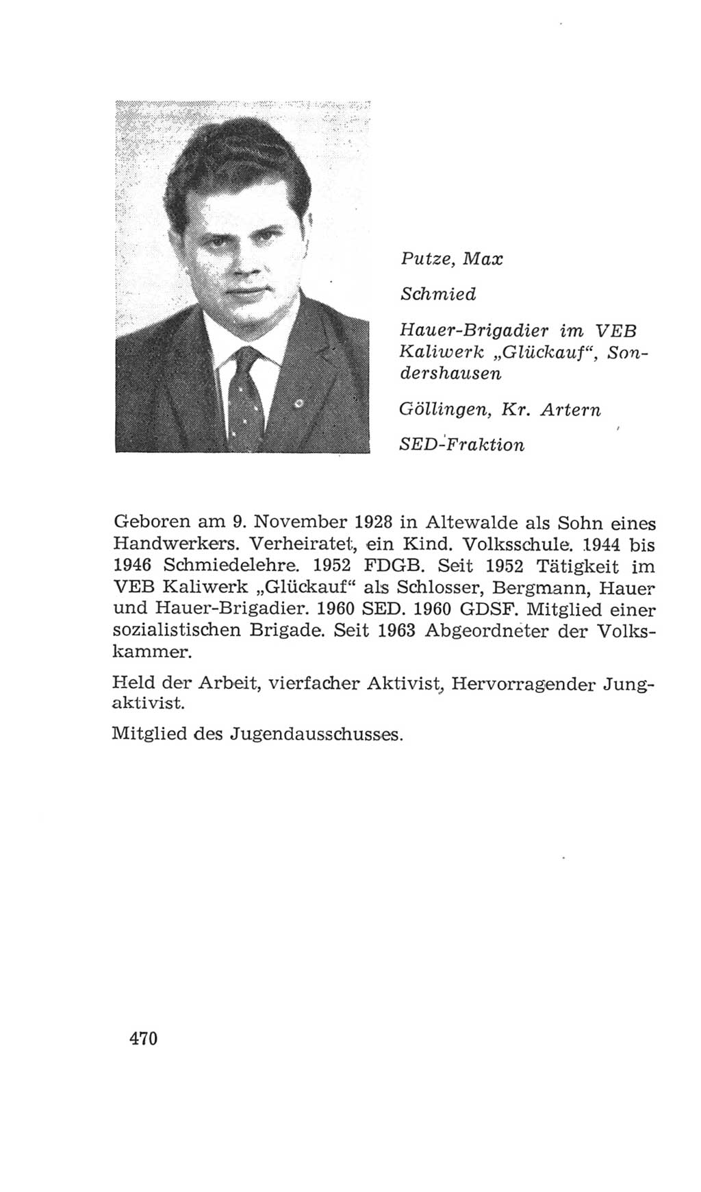 Volkskammer (VK) der Deutschen Demokratischen Republik (DDR), 4. Wahlperiode 1963-1967, Seite 470 (VK. DDR 4. WP. 1963-1967, S. 470)