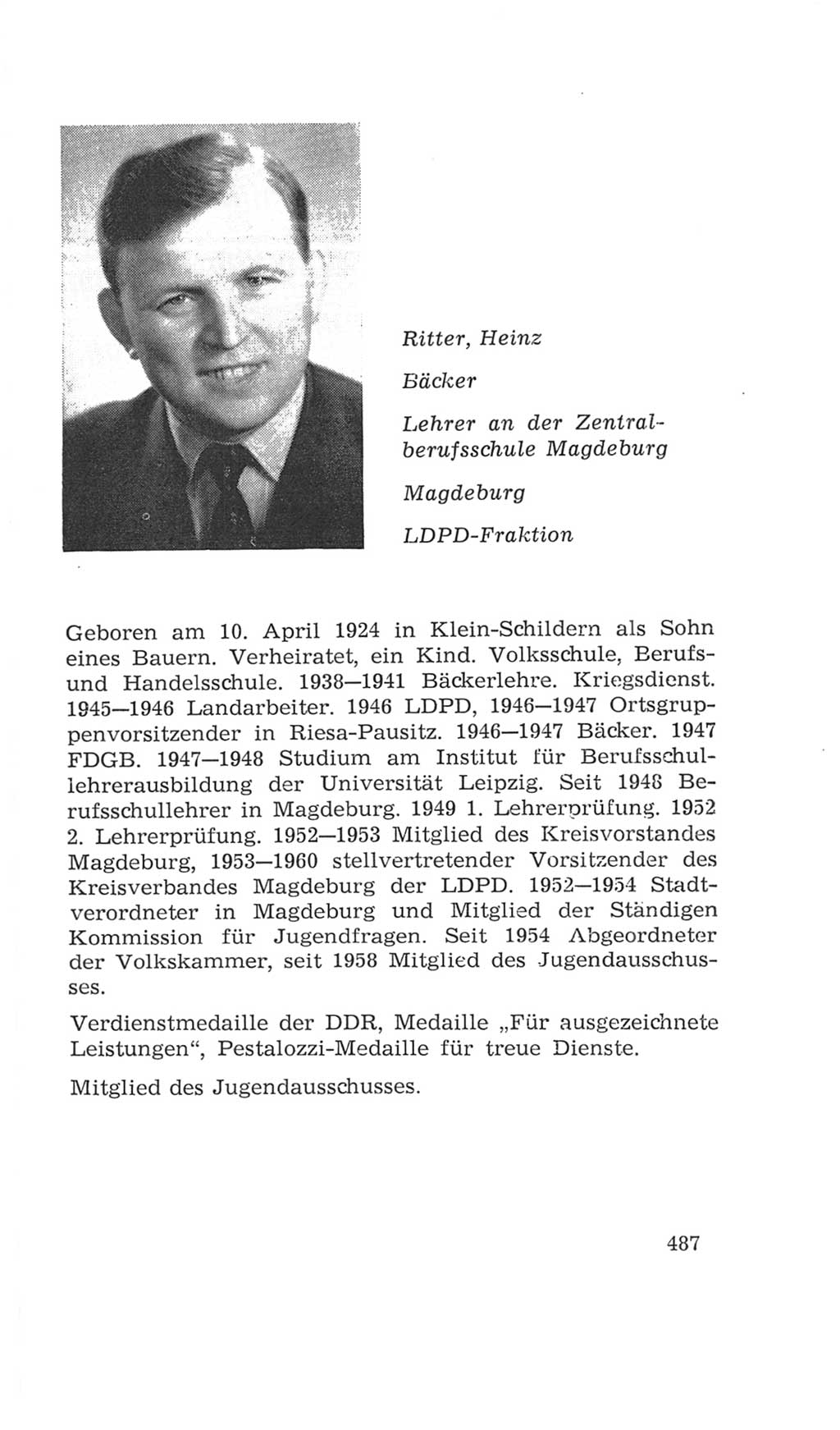 Volkskammer (VK) der Deutschen Demokratischen Republik (DDR), 4. Wahlperiode 1963-1967, Seite 487 (VK. DDR 4. WP. 1963-1967, S. 487)