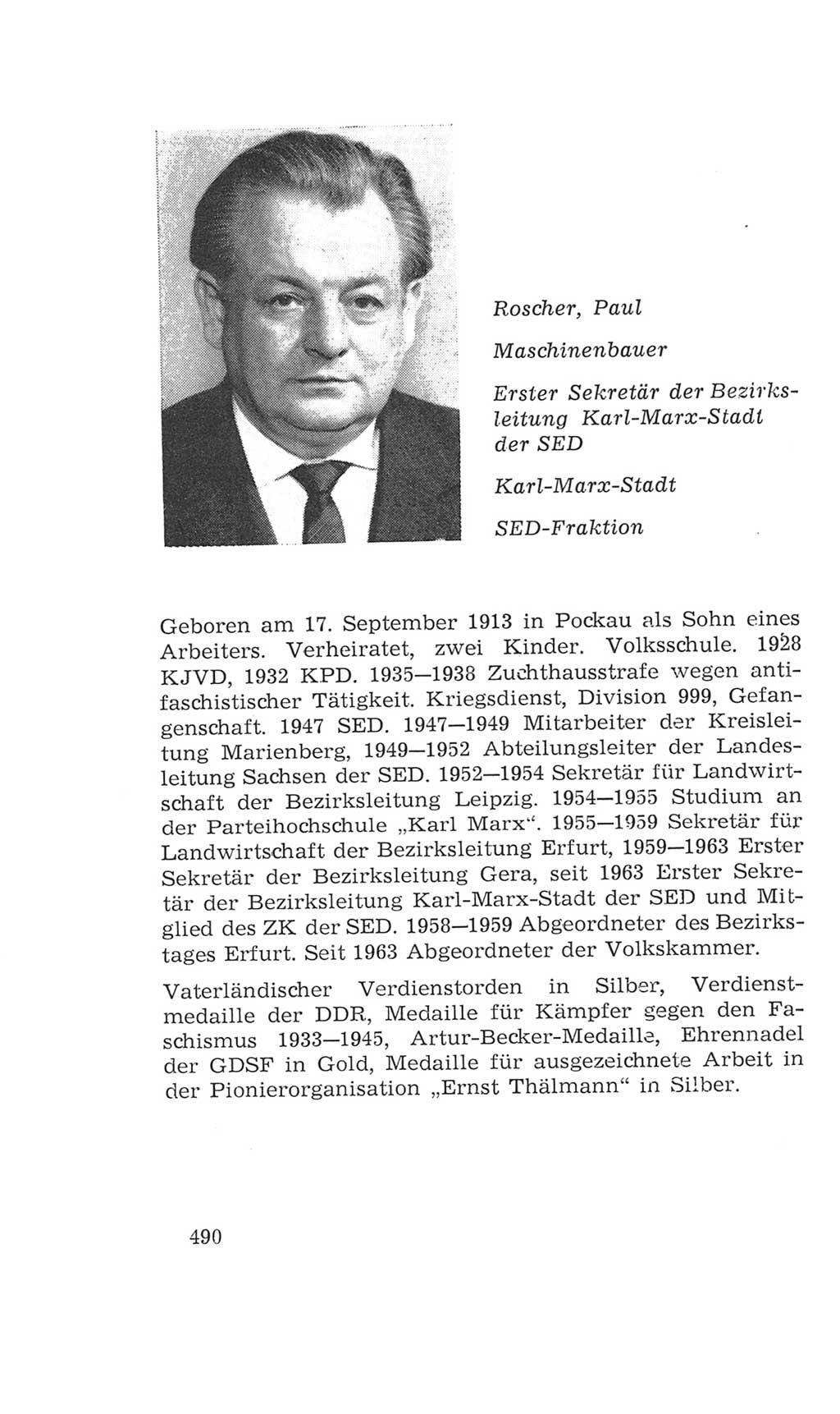 Volkskammer (VK) der Deutschen Demokratischen Republik (DDR), 4. Wahlperiode 1963-1967, Seite 490 (VK. DDR 4. WP. 1963-1967, S. 490)