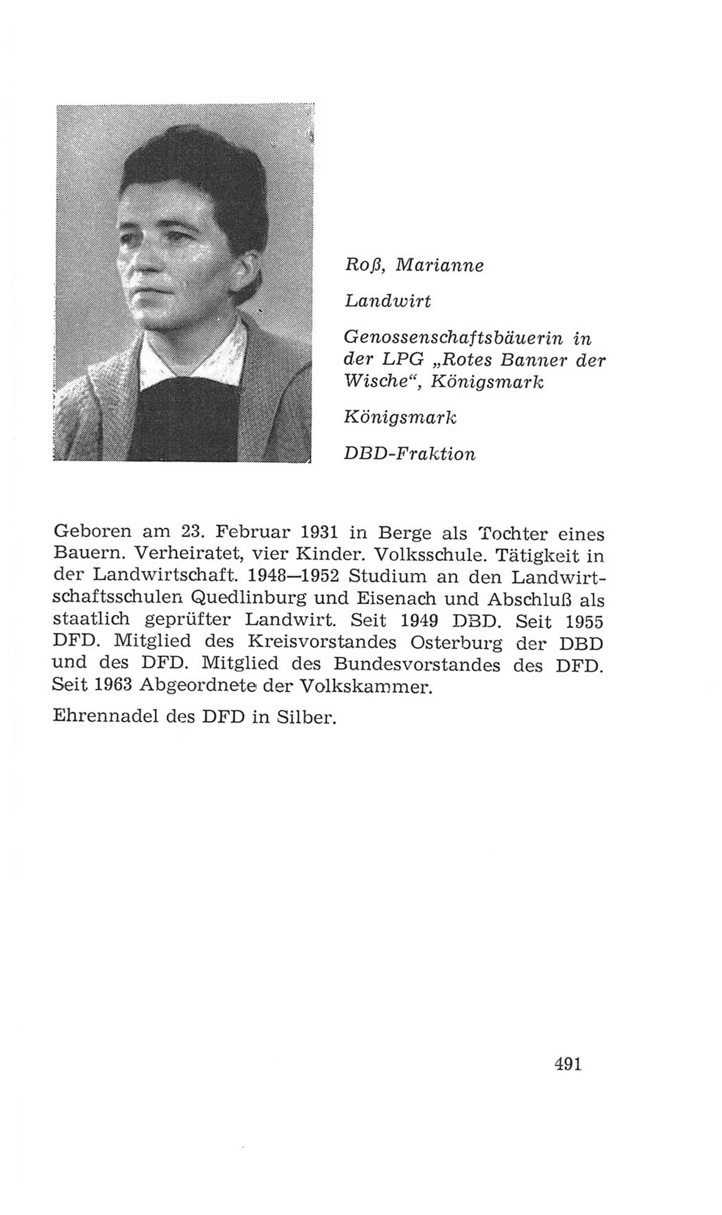 Volkskammer (VK) der Deutschen Demokratischen Republik (DDR), 4. Wahlperiode 1963-1967, Seite 491 (VK. DDR 4. WP. 1963-1967, S. 491)