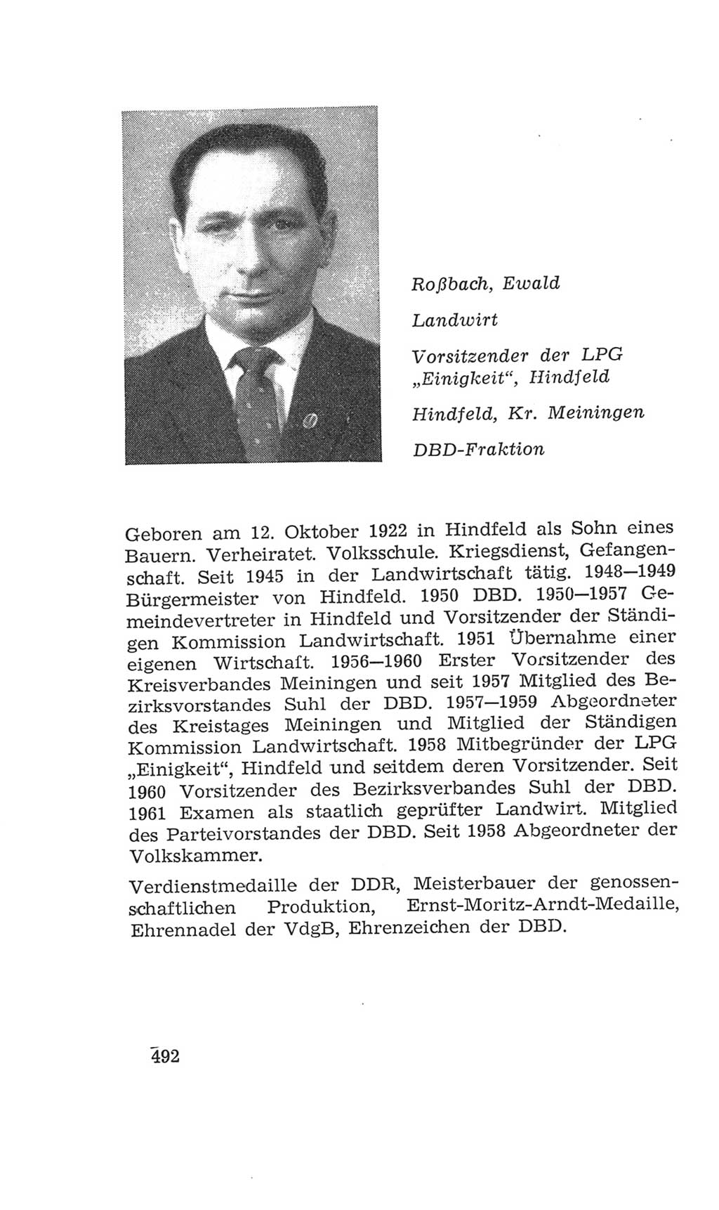 Volkskammer (VK) der Deutschen Demokratischen Republik (DDR), 4. Wahlperiode 1963-1967, Seite 492 (VK. DDR 4. WP. 1963-1967, S. 492)