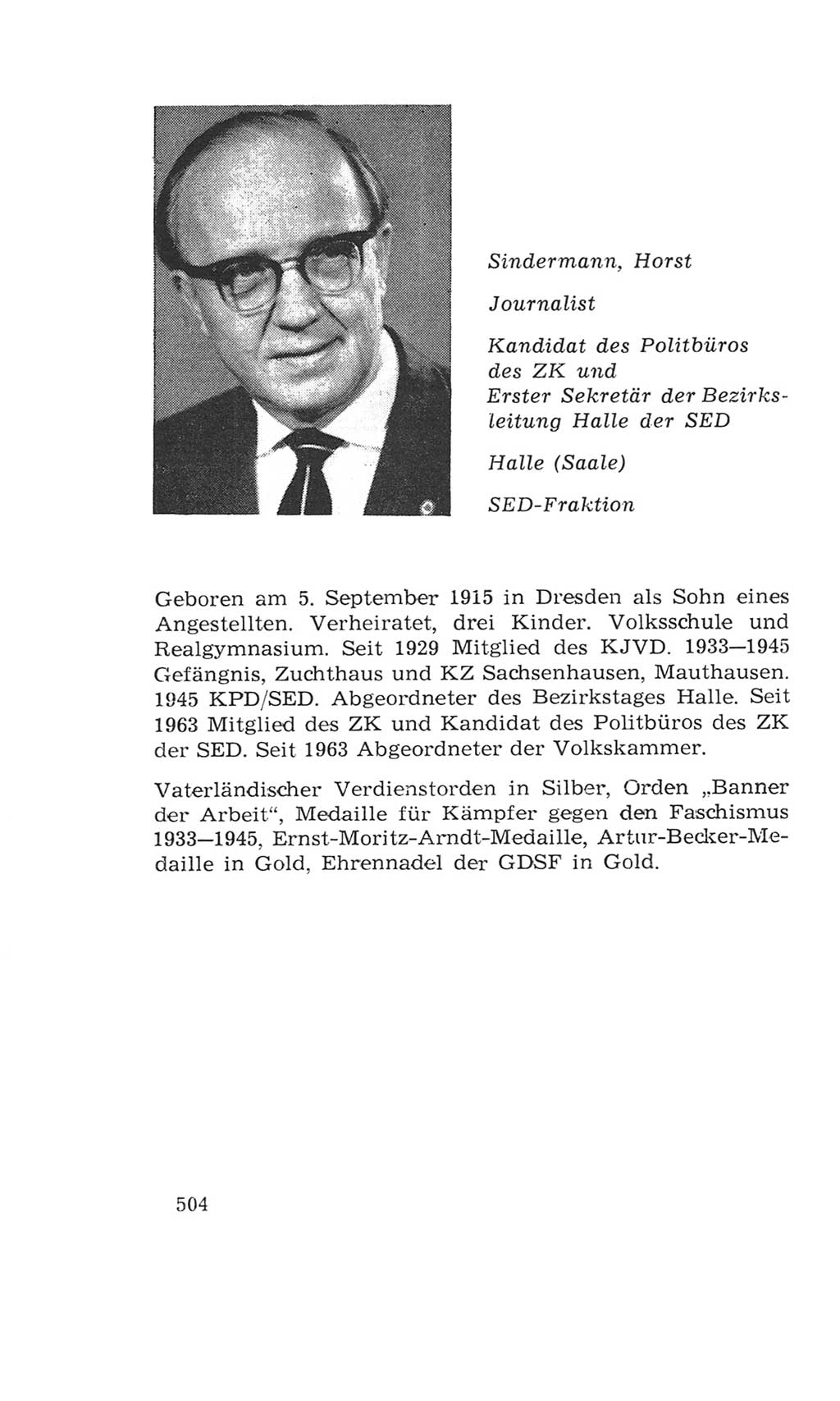 Volkskammer (VK) der Deutschen Demokratischen Republik (DDR), 4. Wahlperiode 1963-1967, Seite 504 (VK. DDR 4. WP. 1963-1967, S. 504)