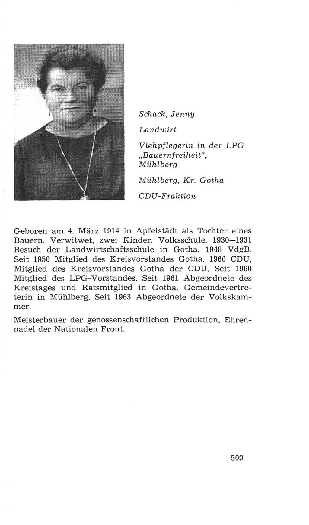 Volkskammer (VK) der Deutschen Demokratischen Republik (DDR), 4. Wahlperiode 1963-1967, Seite 509 (VK. DDR 4. WP. 1963-1967, S. 509)