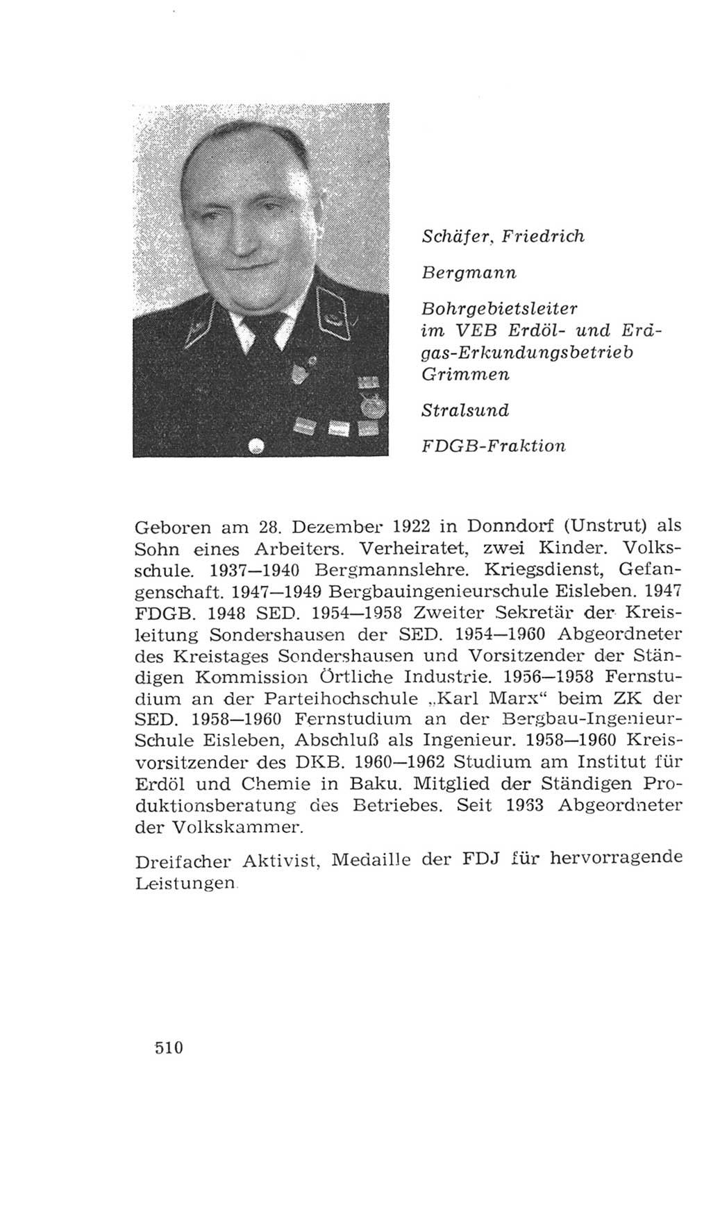 Volkskammer (VK) der Deutschen Demokratischen Republik (DDR), 4. Wahlperiode 1963-1967, Seite 510 (VK. DDR 4. WP. 1963-1967, S. 510)